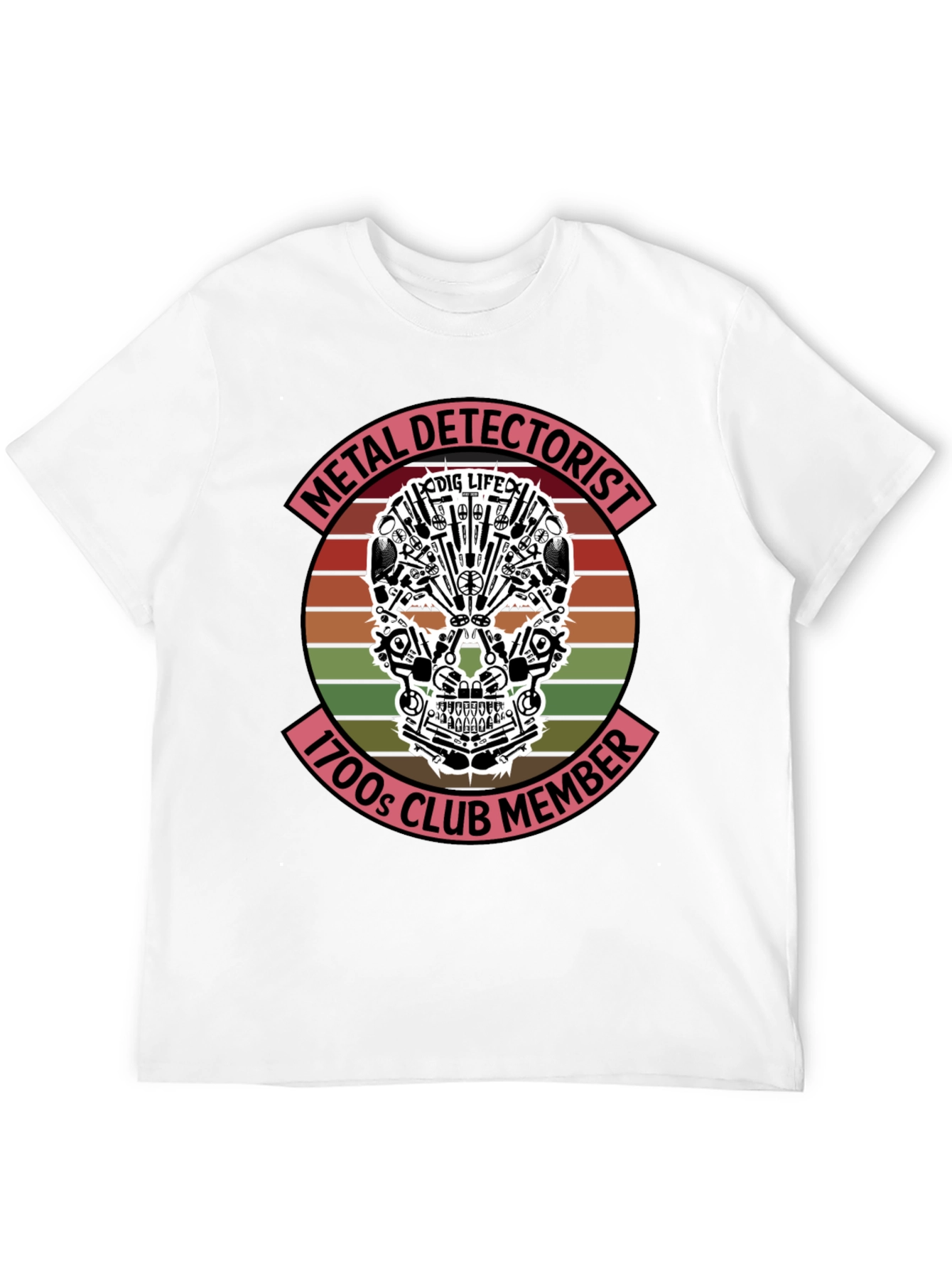 Black Metal Detectorist T-Shirt: 1700s Club Member view 12