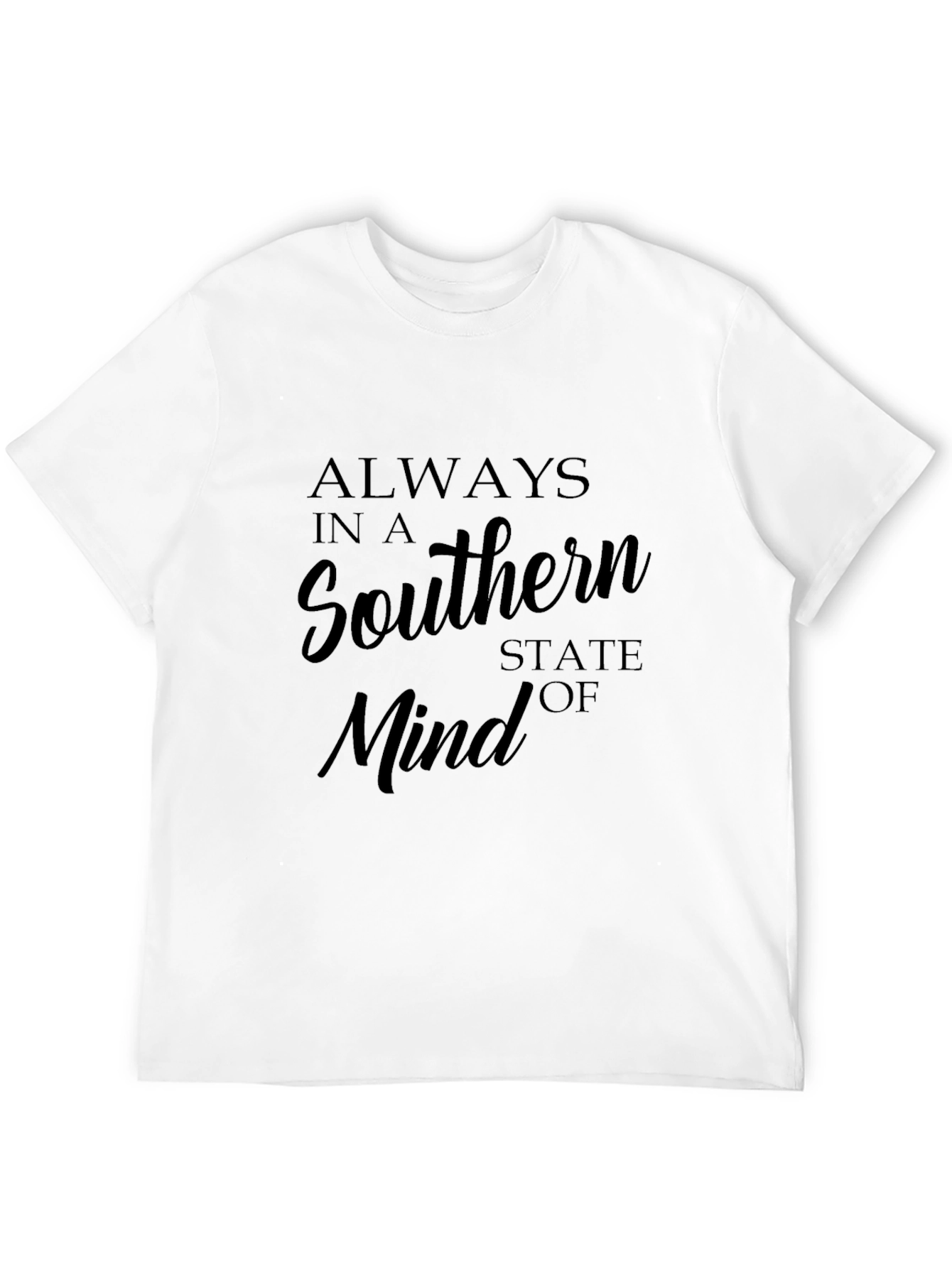 Black Southern State of Mind T-Shirt - Stylish Black Tee view 12