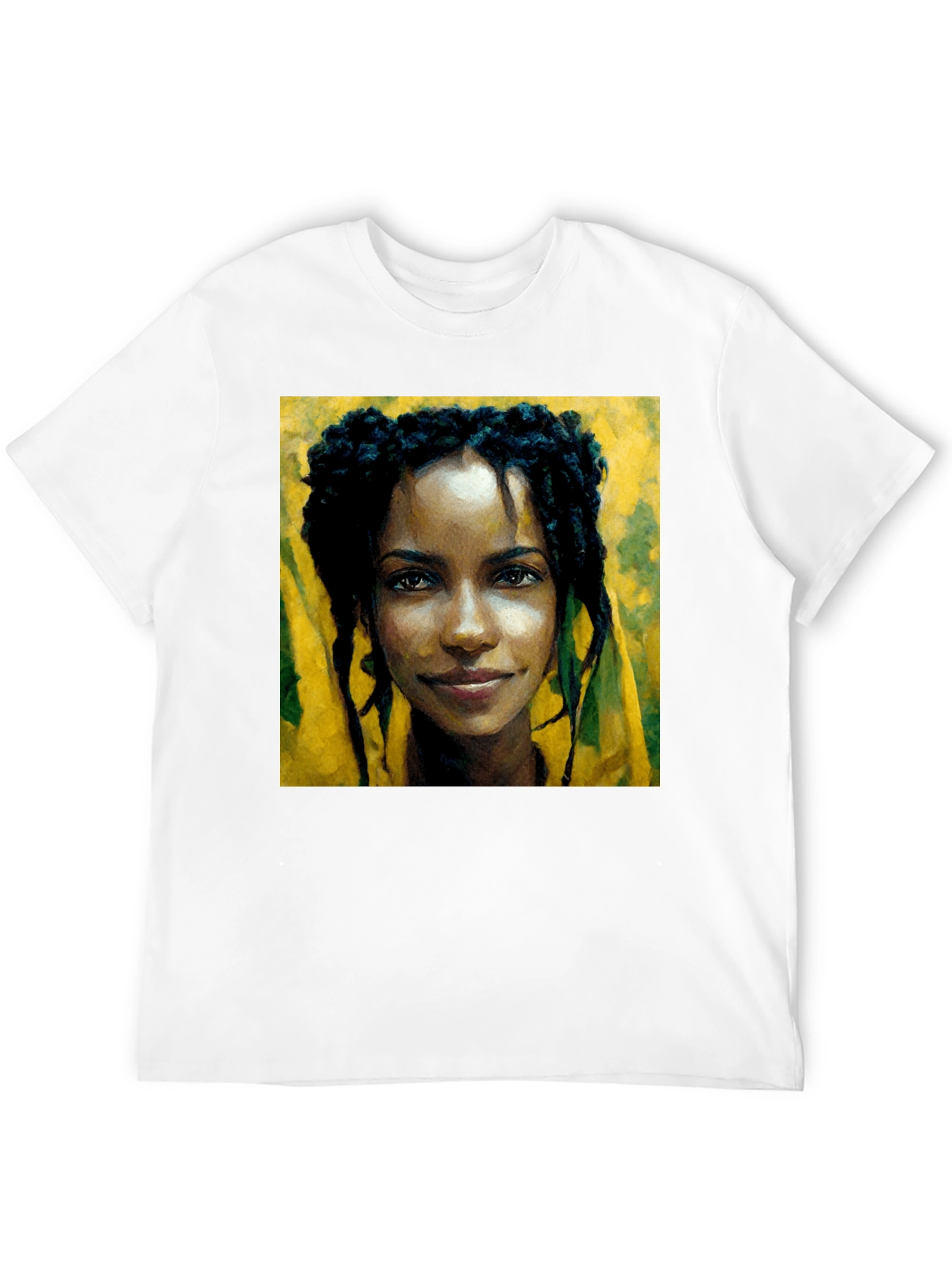 Black Portrait Tee: Woman with Dreadlocks view 12