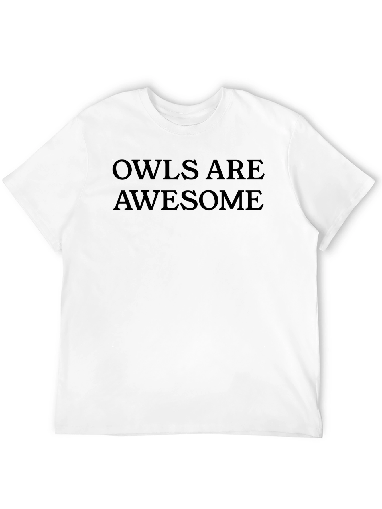 Black Owls Are Awesome Graphic Tee - Black Cotton T-Shirt view 12