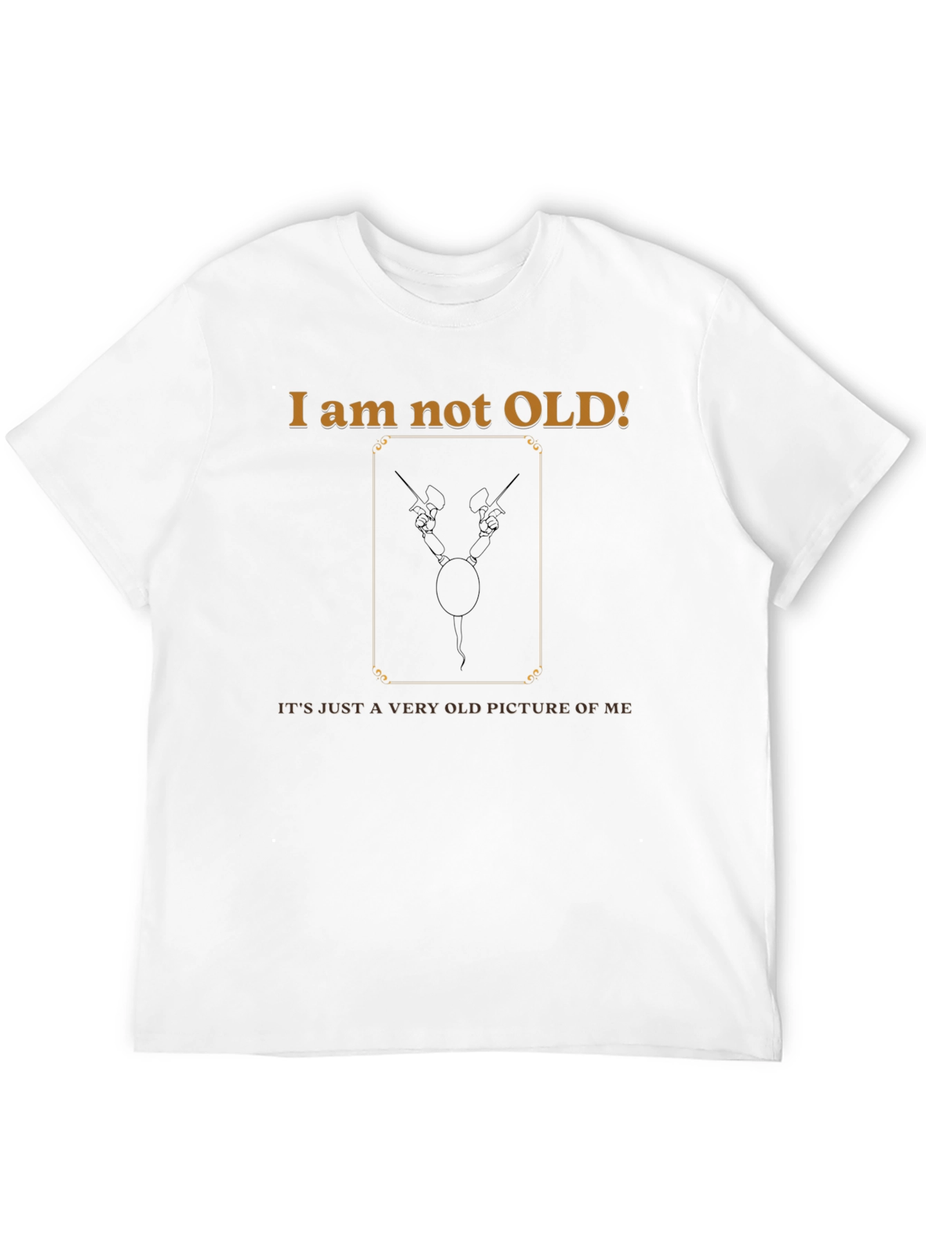Black I Am Not Old Funny Graphic T-Shirt view 12