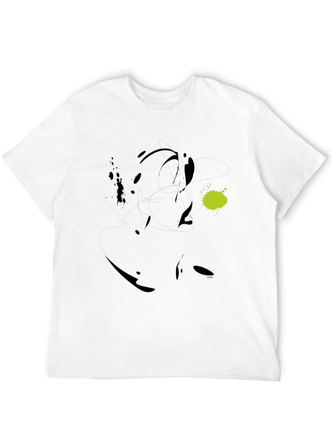 Black Abstract Graphic Print Men's Black T-Shirt view 12