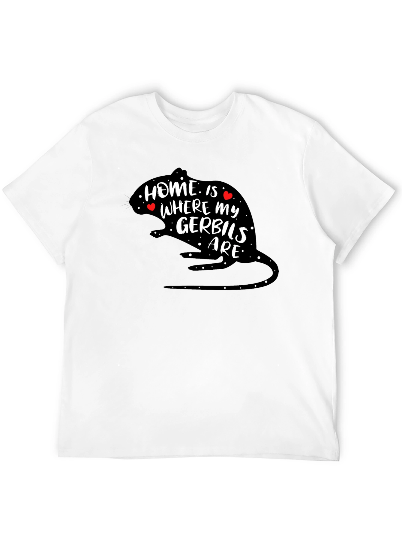 Black Home is Where My Gerbils Are T-Shirt view 12