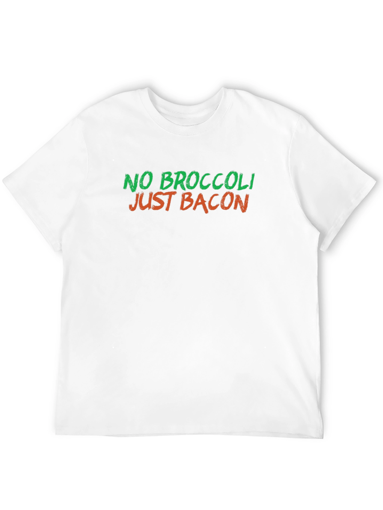 Black No Broccoli Just Bacon Graphic T-Shirt view 12