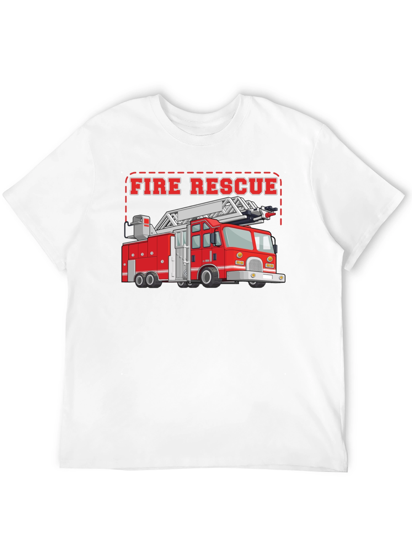 Black Fire Rescue Truck T-Shirt view 12