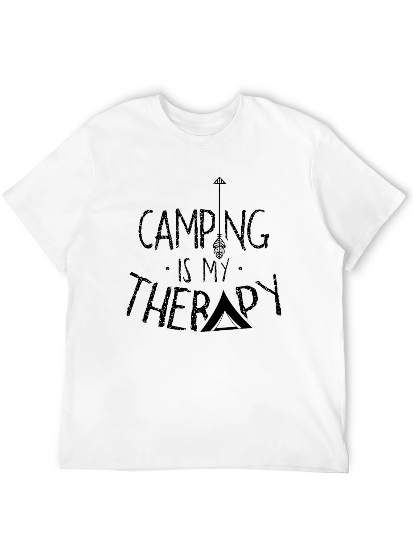 Black Camping is My Therapy Graphic T-Shirt view 12