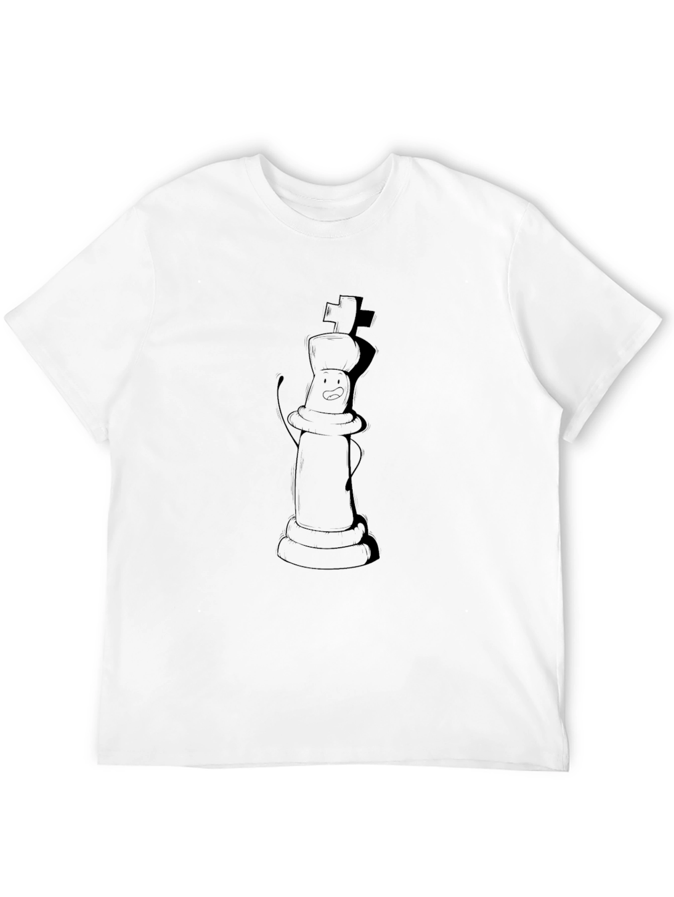 Black Chess King Cartoon Black T-Shirt view 12