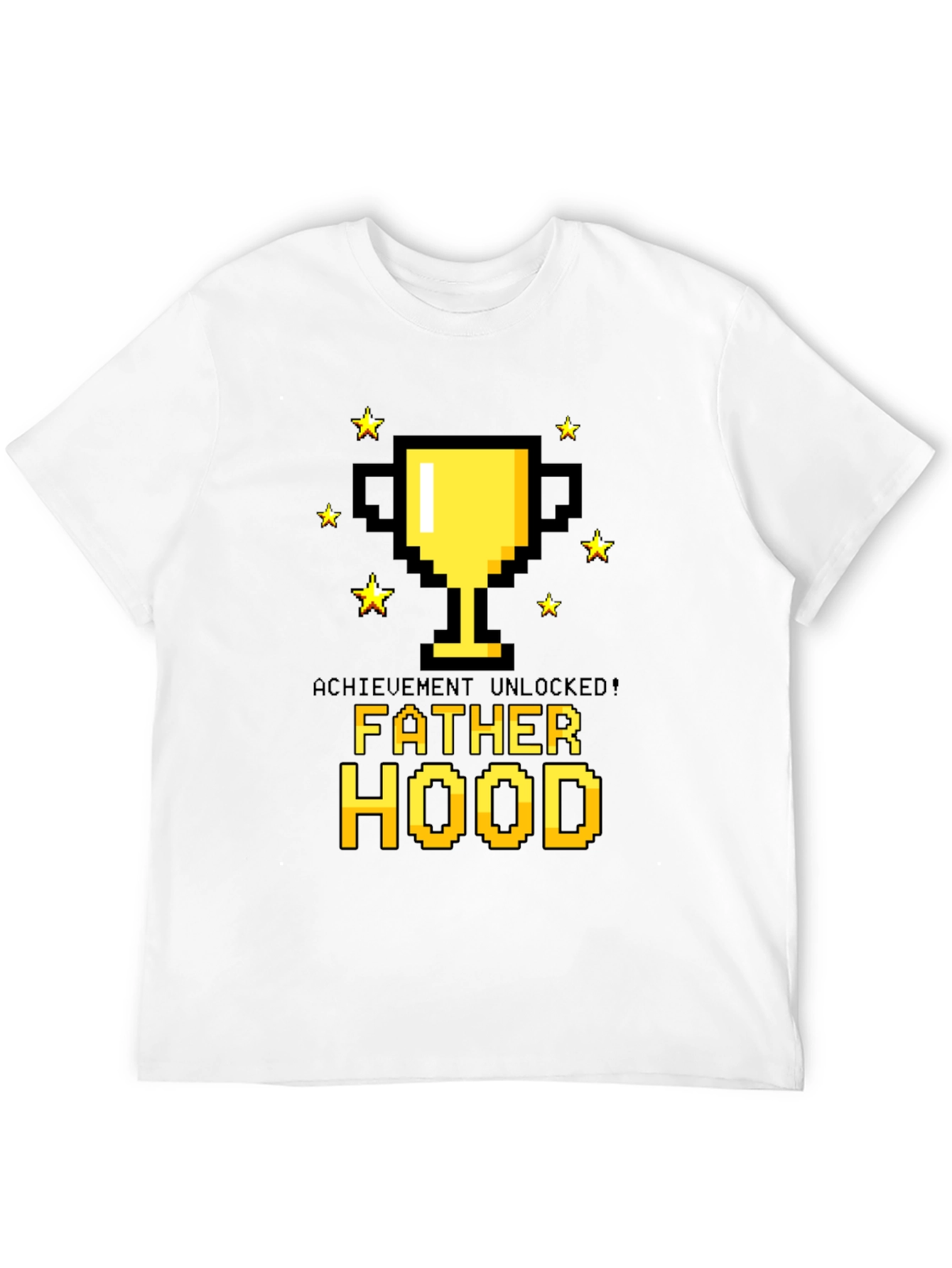 Black Achievement Unlocked Fatherhood T-Shirt view 12