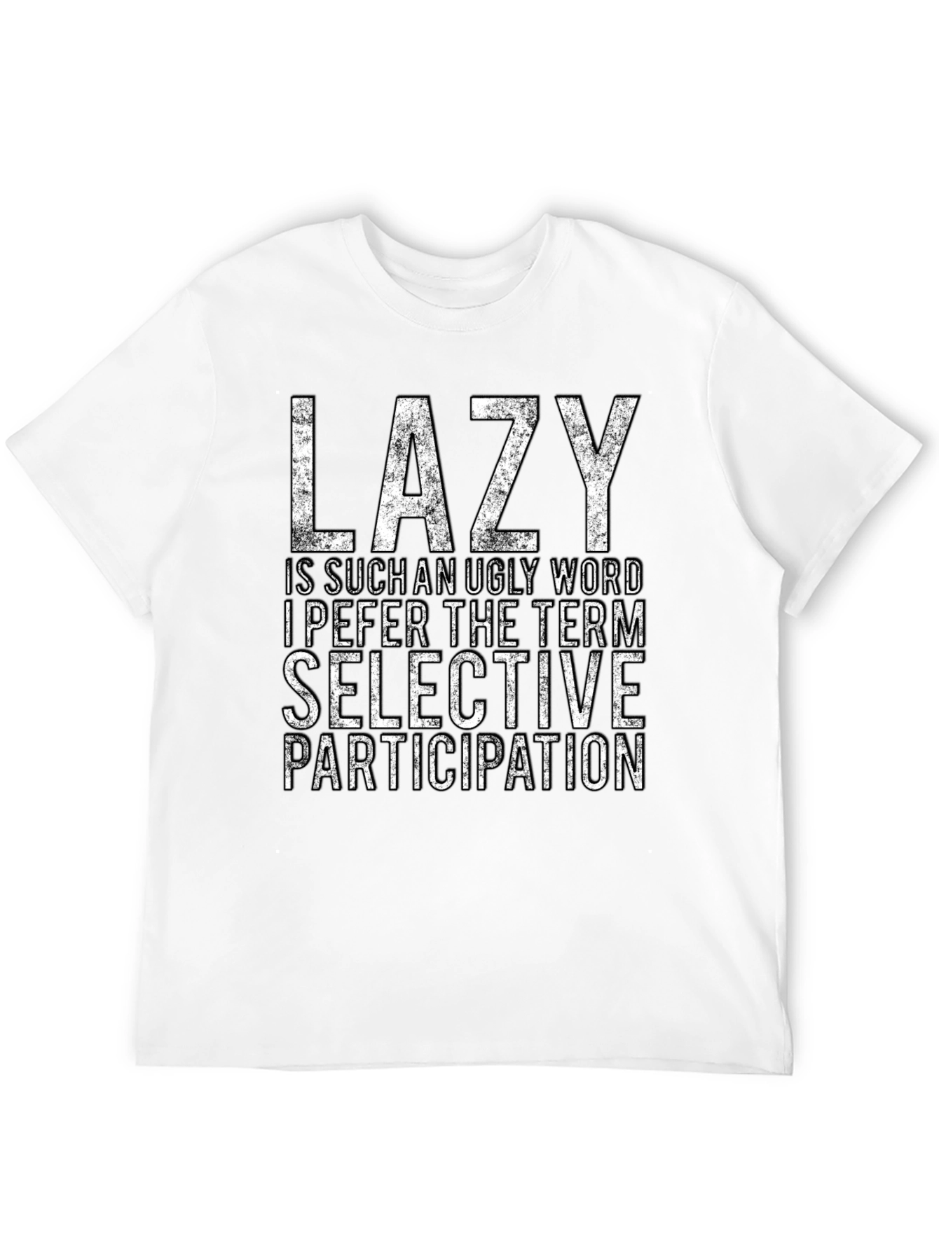 Black Lazy Funny Graphic Novelty T-Shirt view 12