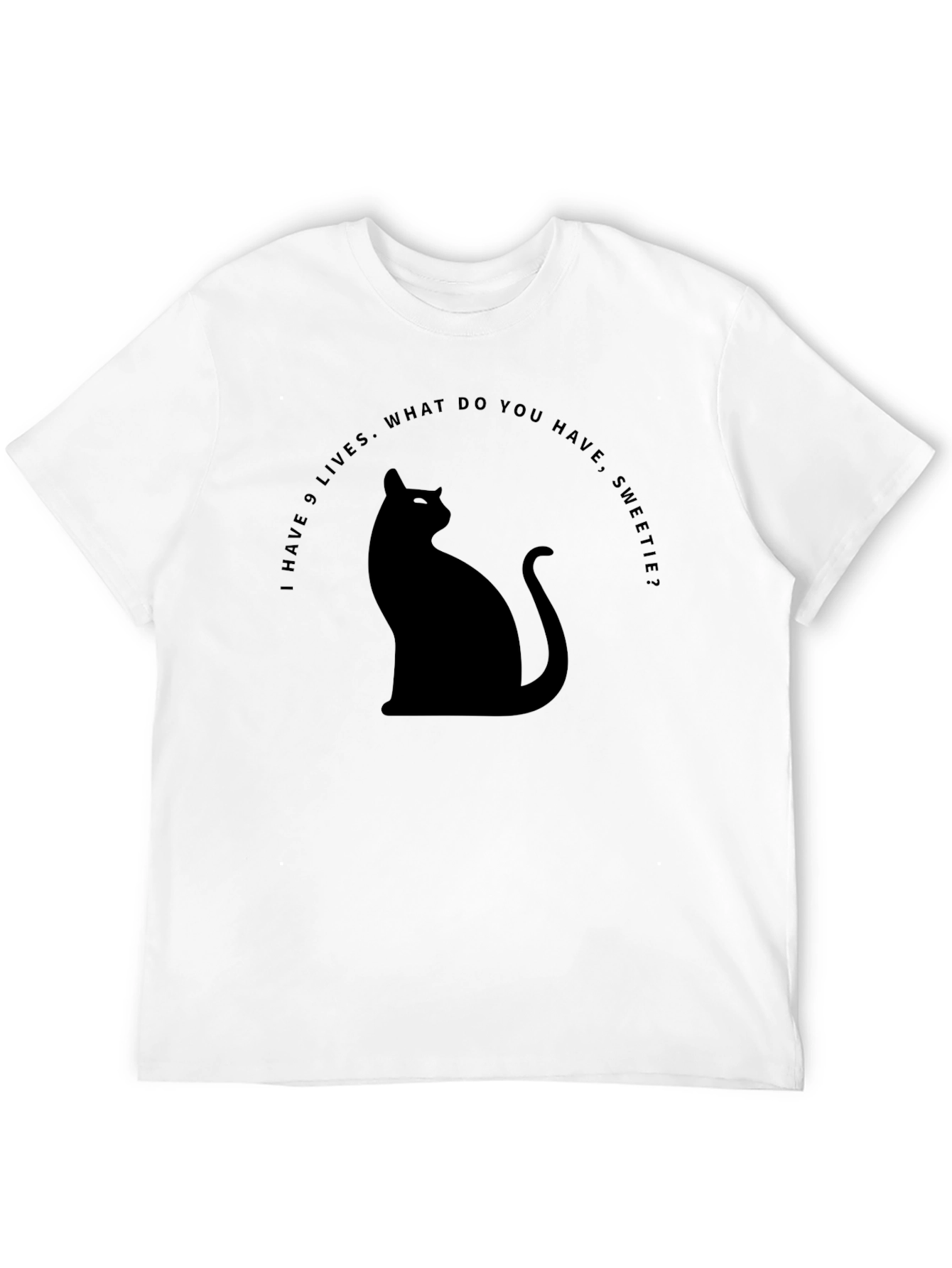 Black Nine Lives Cat T-Shirt - Funny Cat Lover Tee view 12