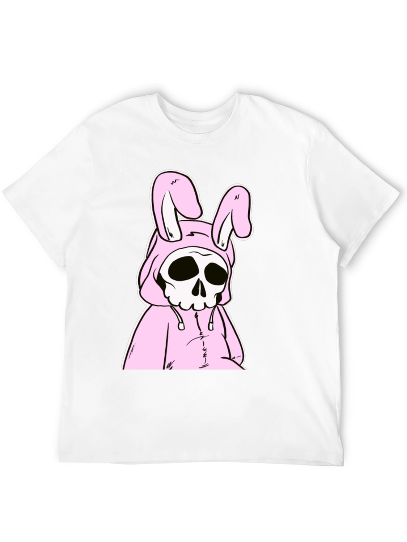 Black Grim Reaper Bunny Graphic T-Shirt view 12