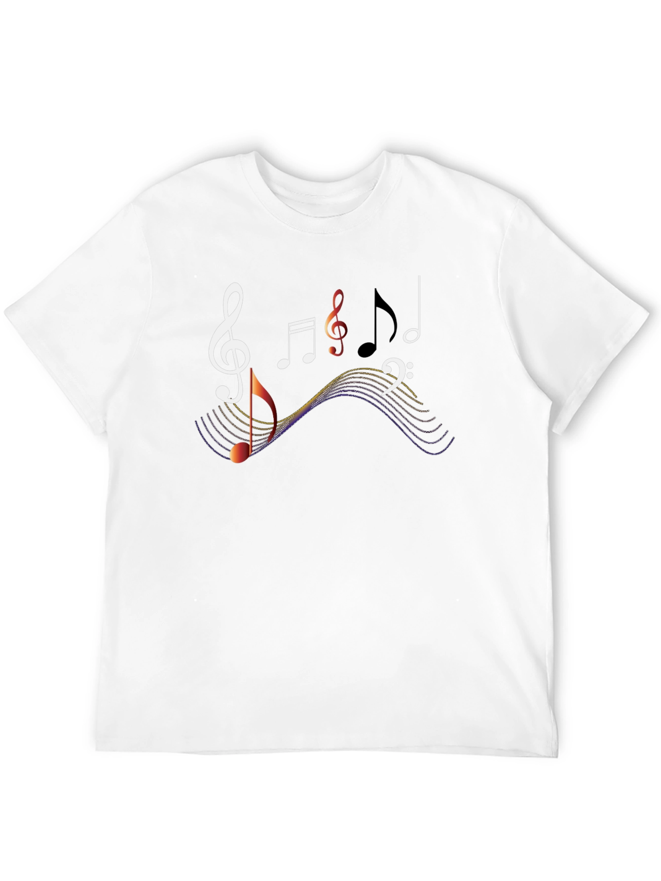 Black Musical Note Graphic Black T-Shirt view 12