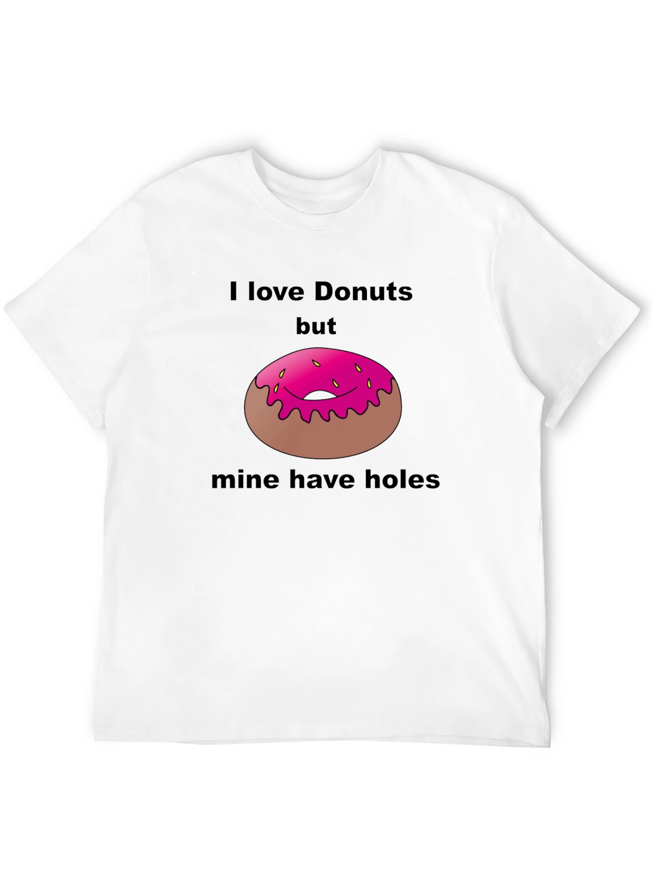 Black I Love Donuts T-Shirt Funny Pun Tee view 12