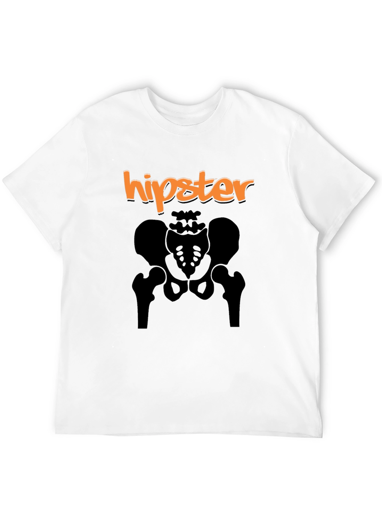 Black Hipster Skeleton T-Shirt - Black Graphic Tee view 12