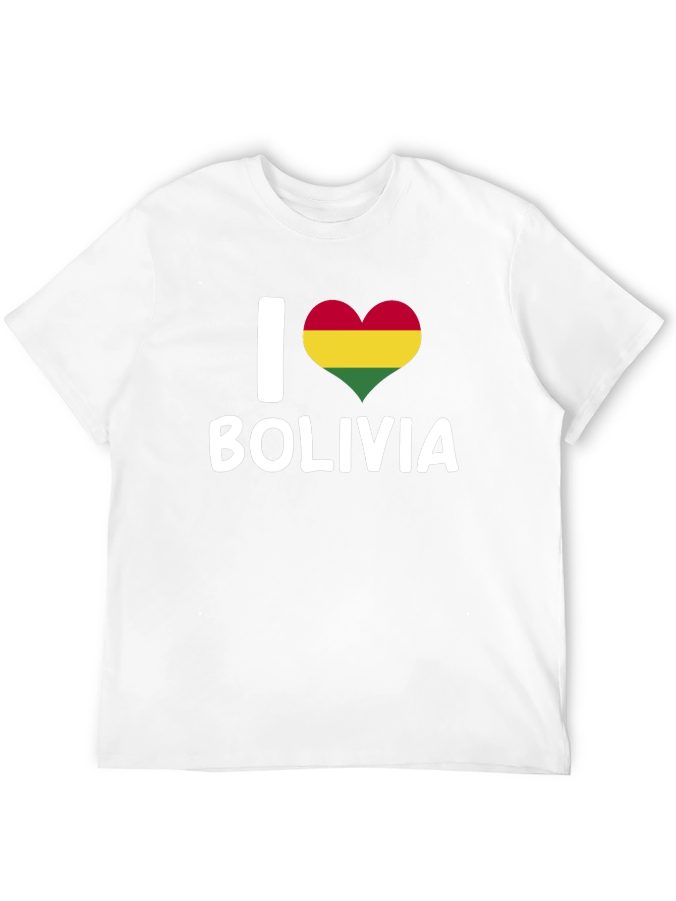 I Love Bolivia T-Shirt - Heart Flag Graphic Tee - 12
