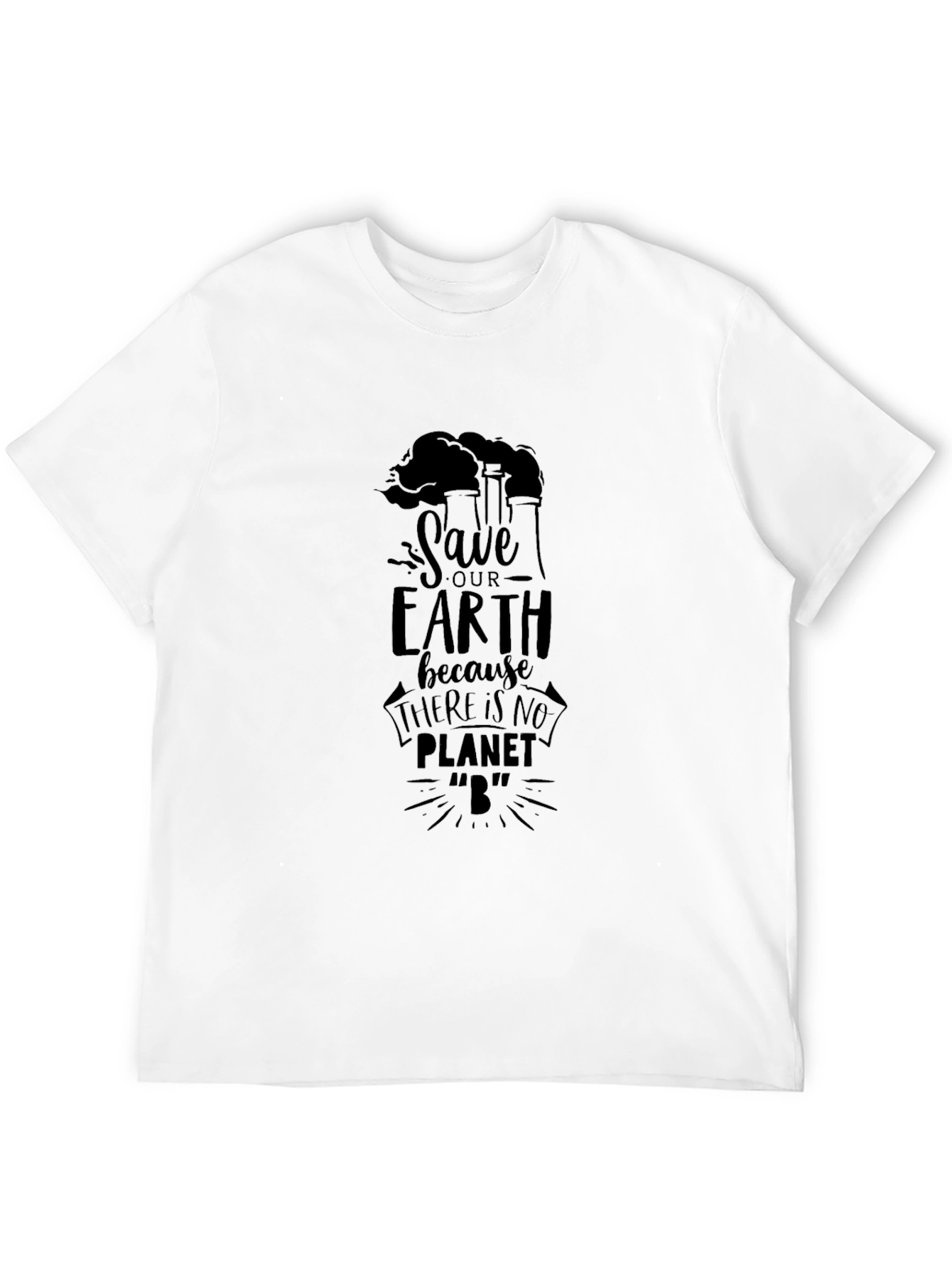 Black Save Our Earth Black Graphic Tee view 12