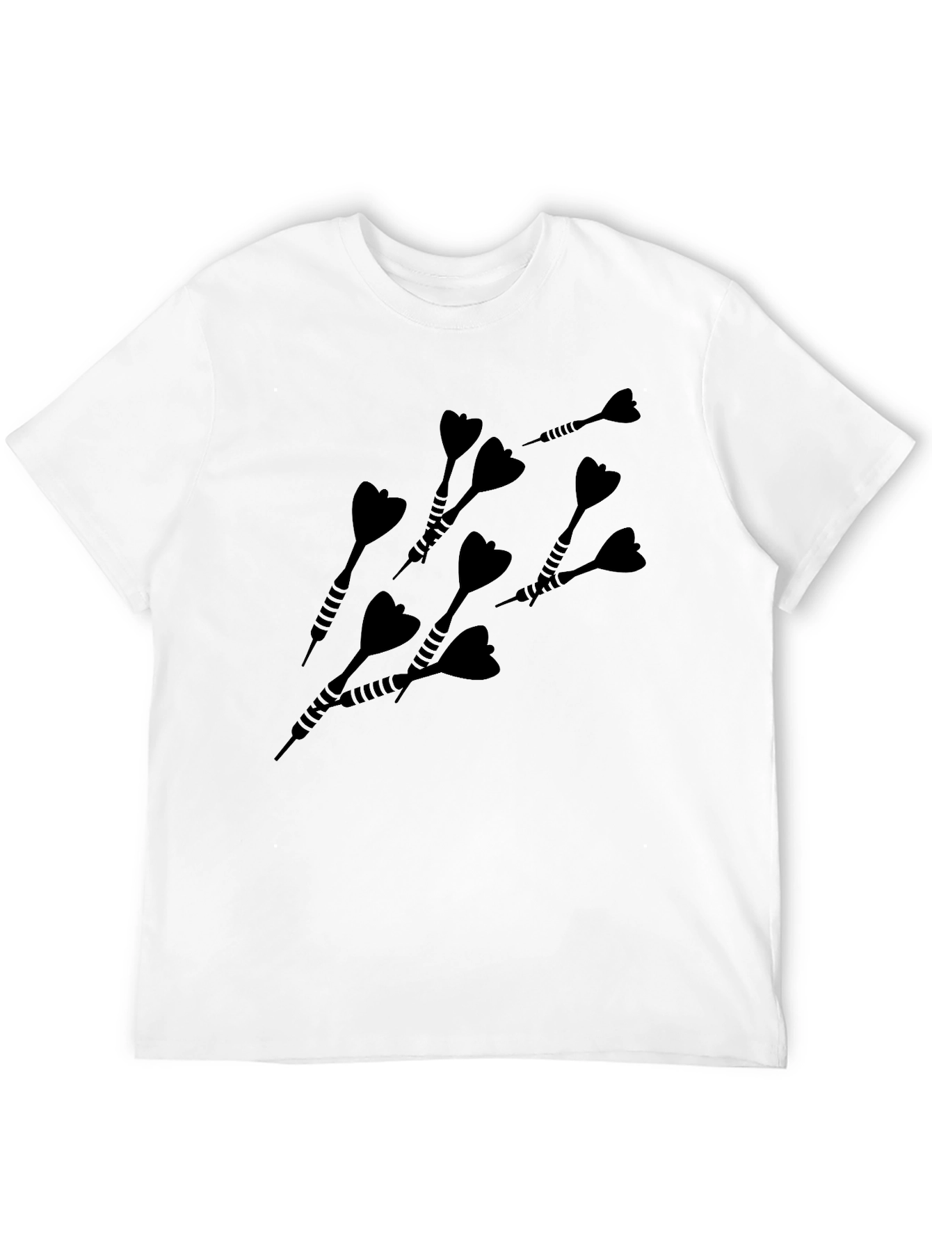 Black Dart Graphic Tee - Black Casual T-Shirt view 12
