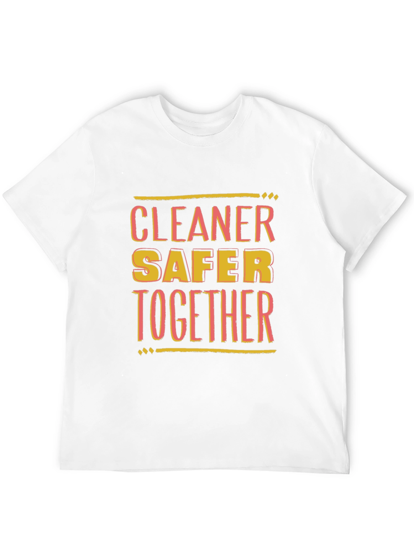 Black Cleaner Safer Together Black Graphic T-Shirt view 12