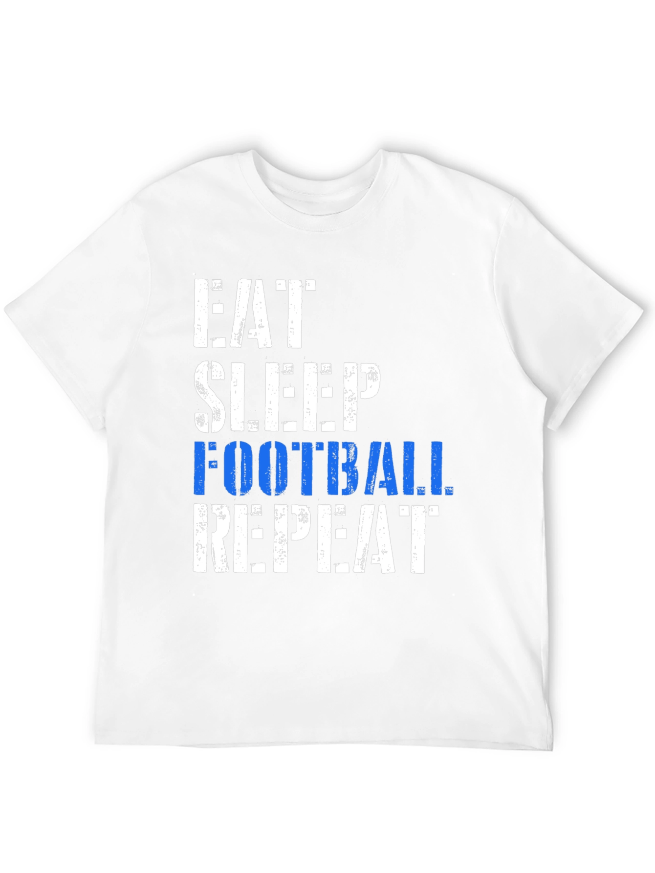 Black Eat Sleep Football Repeat Black T-Shirt view 12