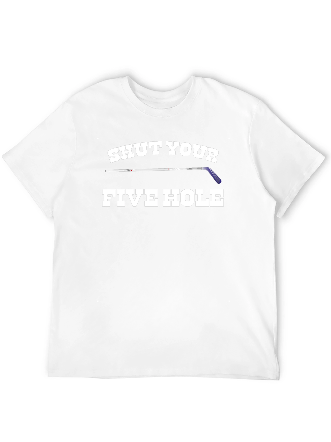 Black Shut Your Five Hole Hockey Graphic Tee view 12
