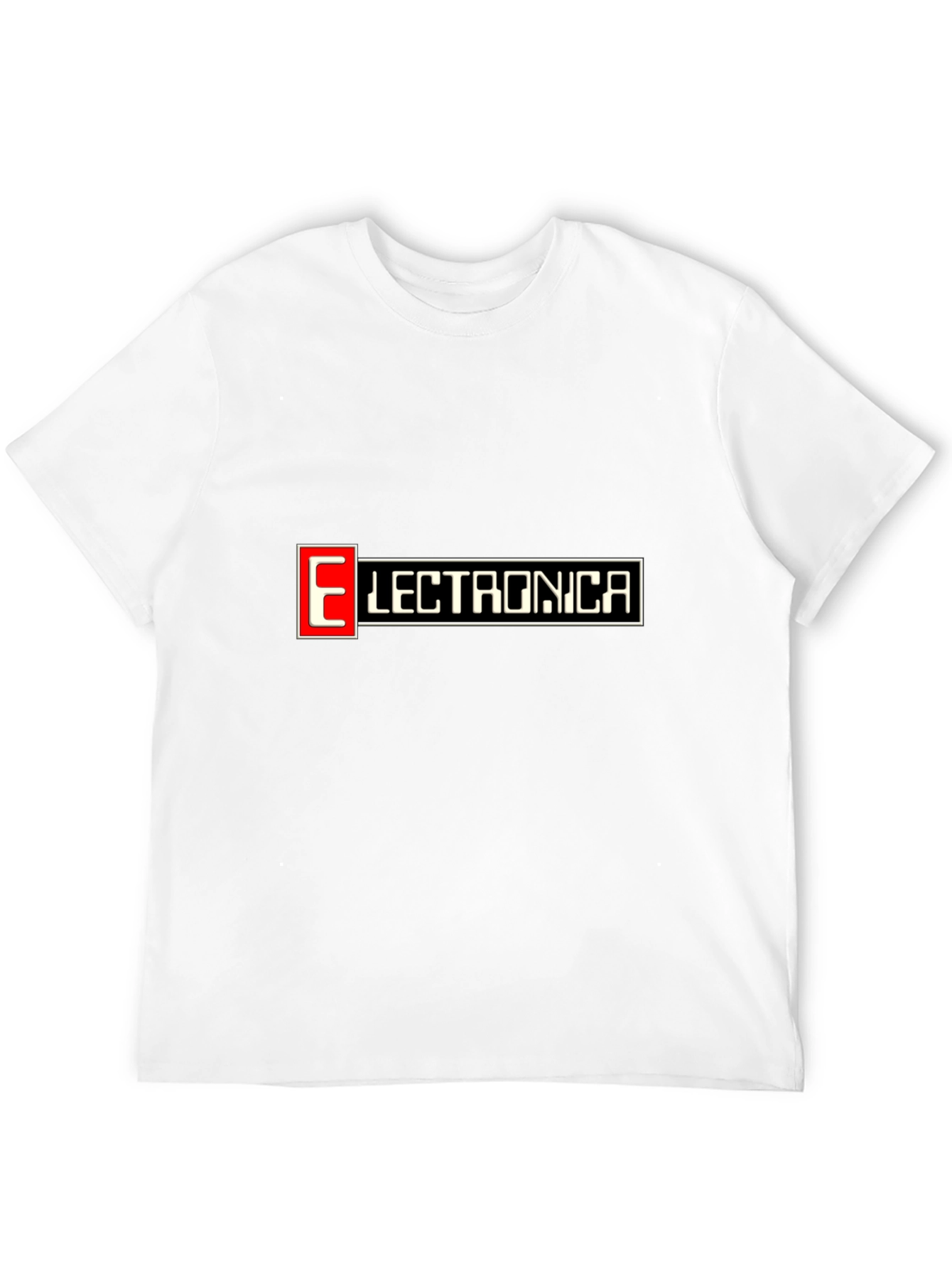 Black Electronica Black Graphic T-Shirt view 12
