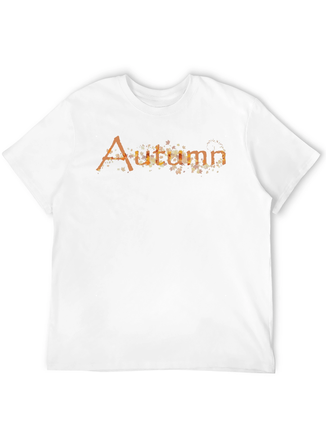 Autumn Leaves Graphic Print Men's Black T-Shirt - 12