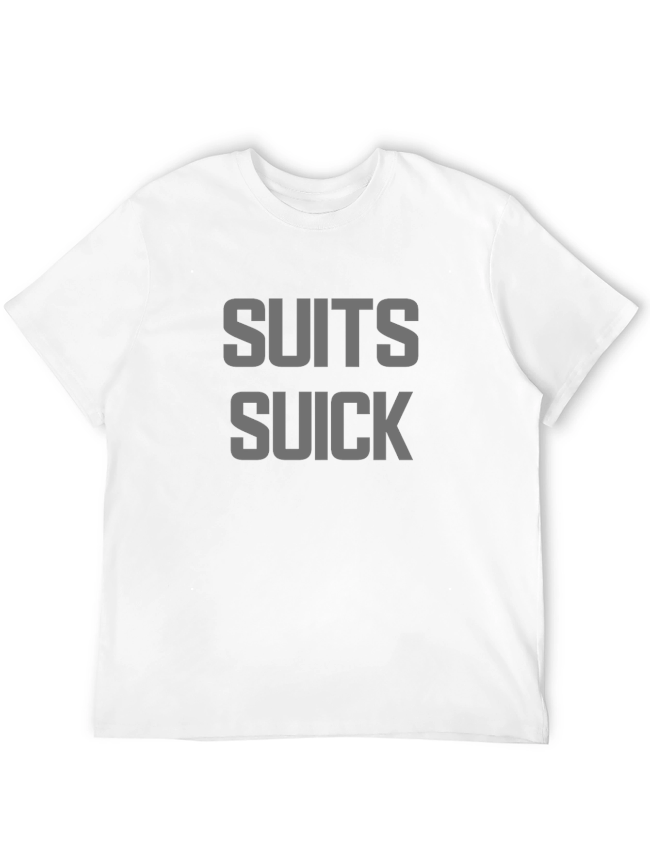 Black Suits Suick Funny Graphic Tee - Black Cotton T-Shirt view 12