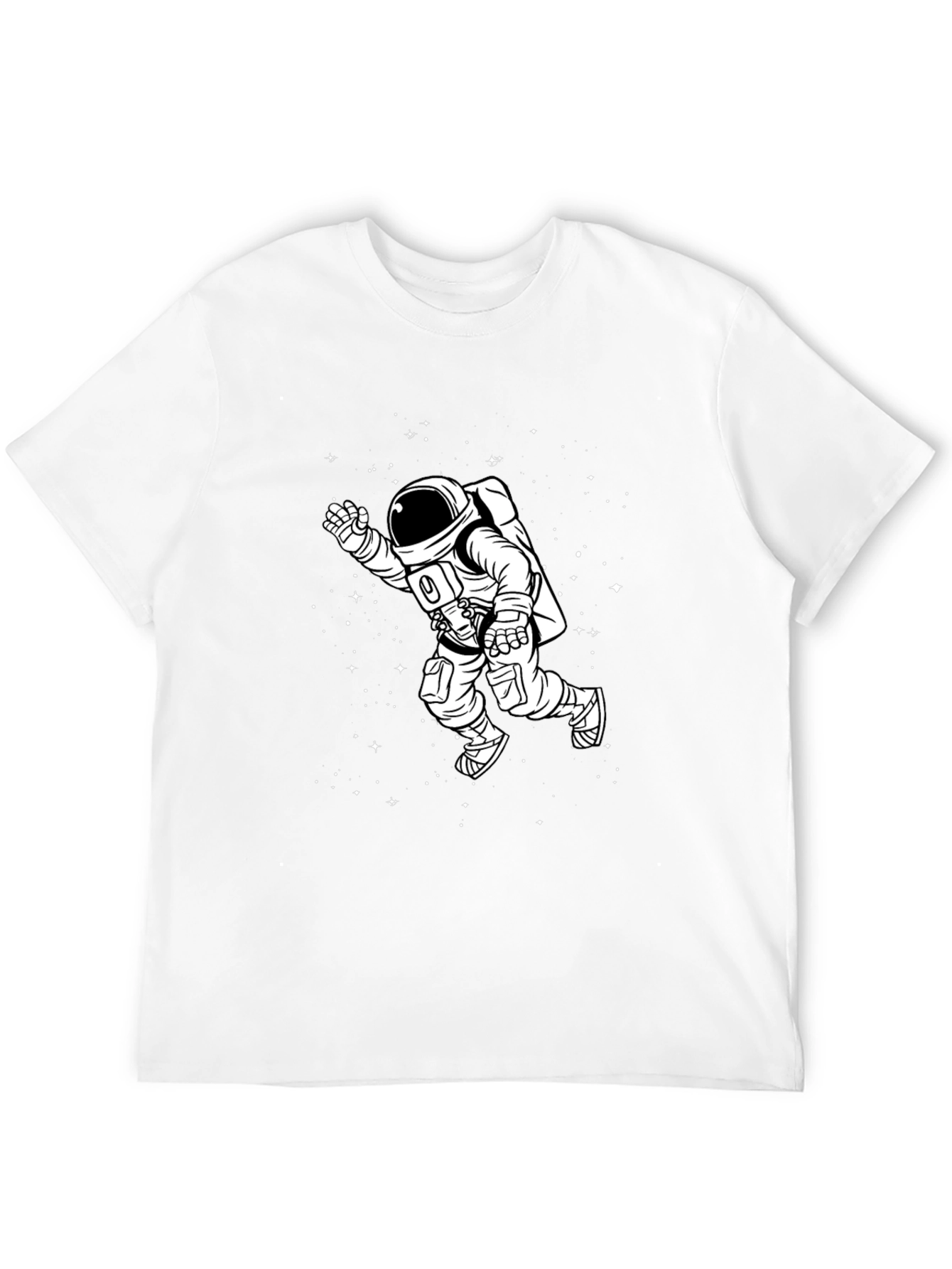 Black Astronaut Graphic Black T-Shirt view 12
