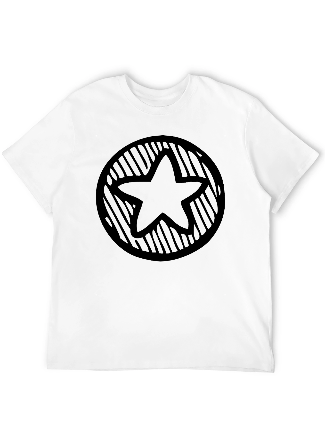 Black Star Circle Graphic Tee - Black Casual Style view 12