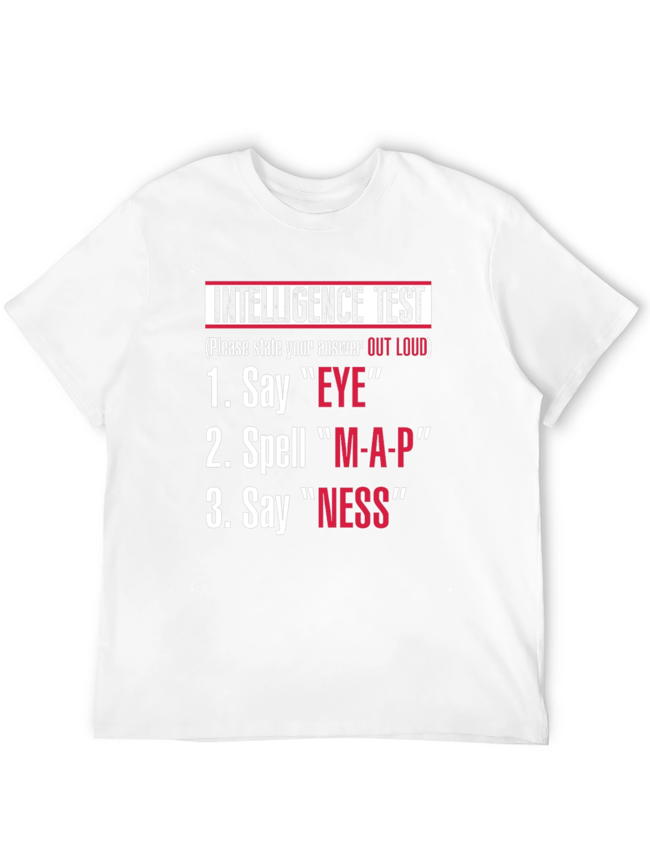 Black Intelligence Test T-Shirt | Say Eye, Spell Map, Say Ness view 12