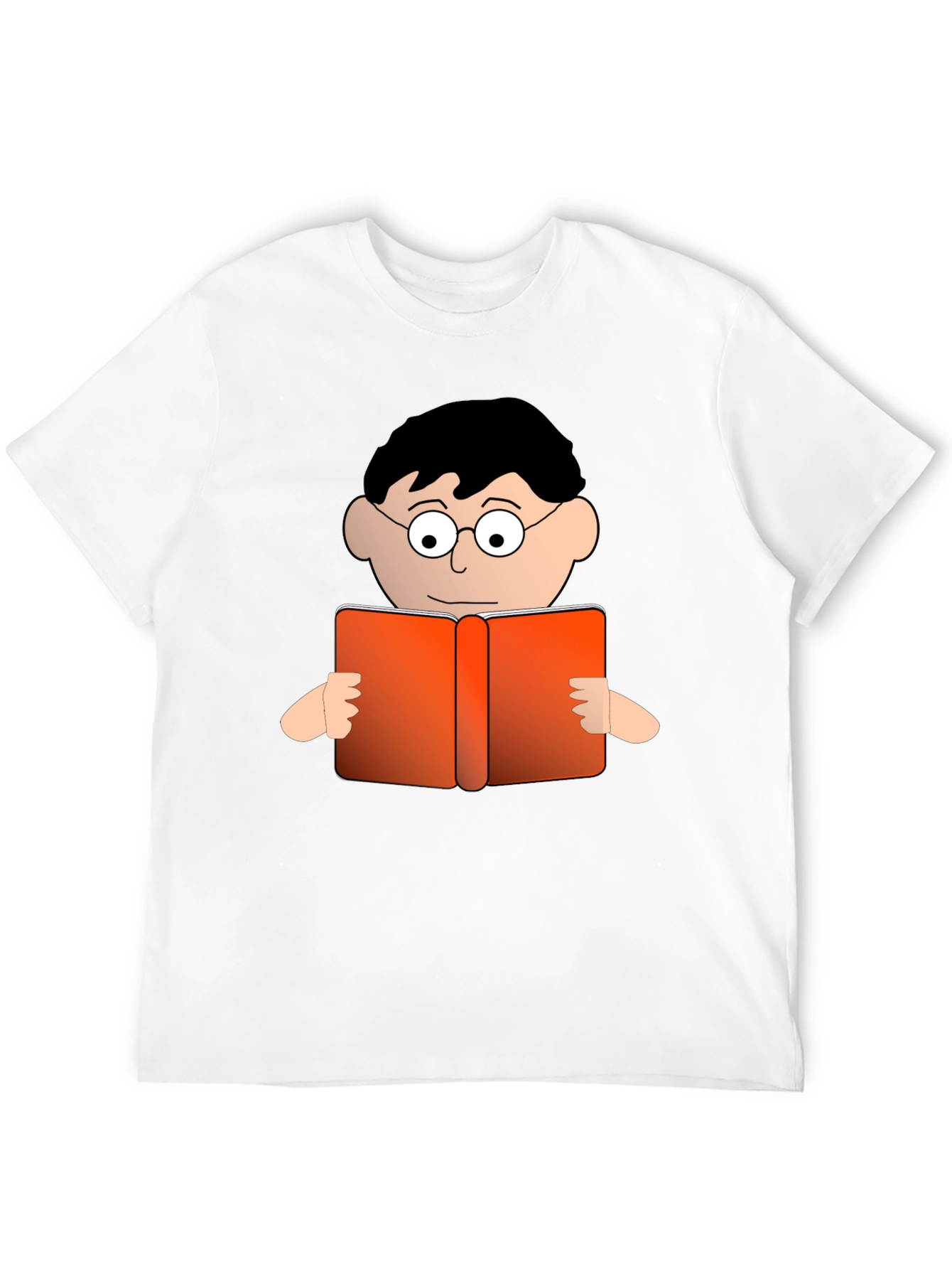 Black Cartoon Reader Black T-Shirt view 12