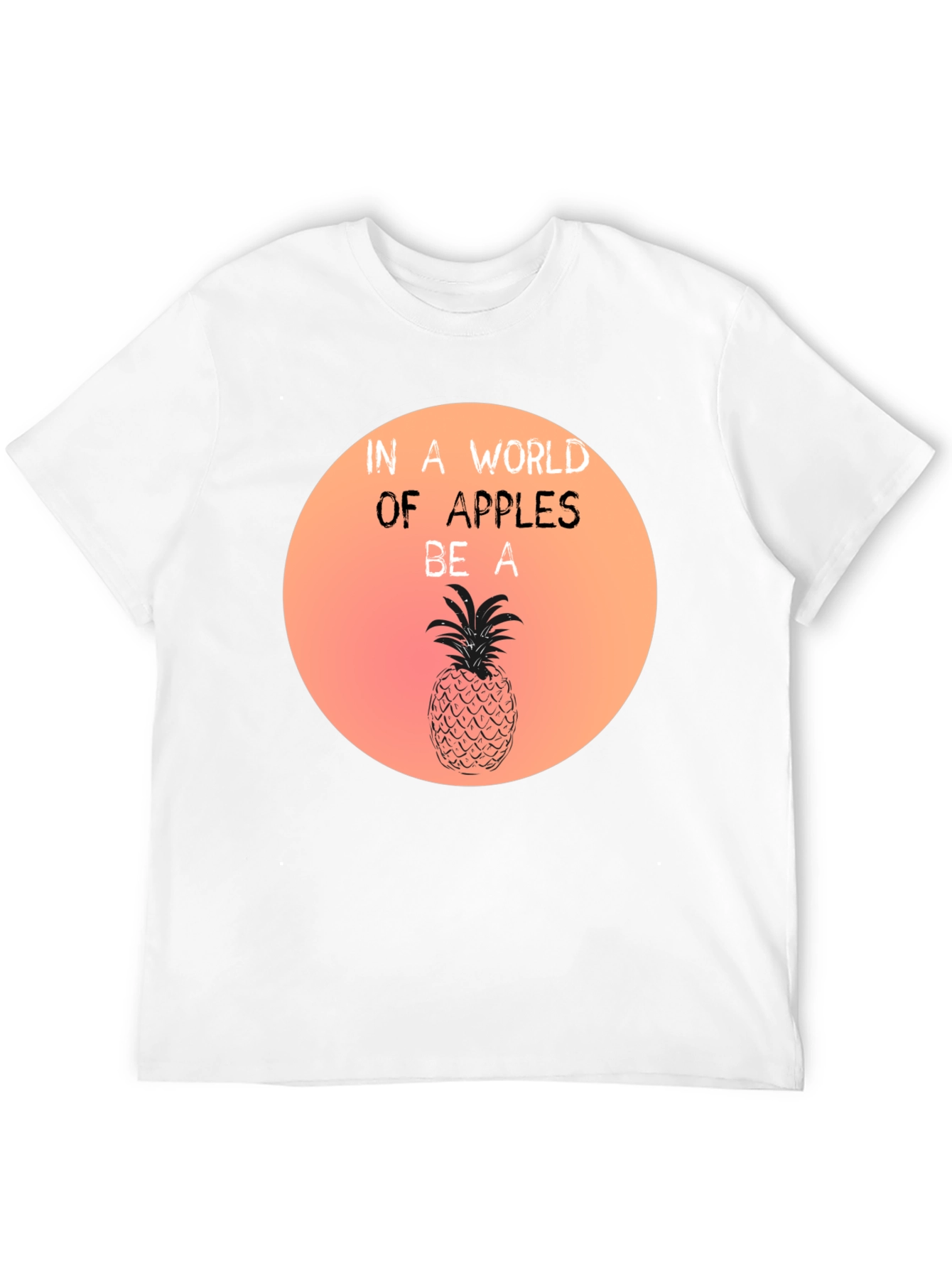 Black Be a Pineapple Graphic T-Shirt - Unique & Stylish Tee view 12