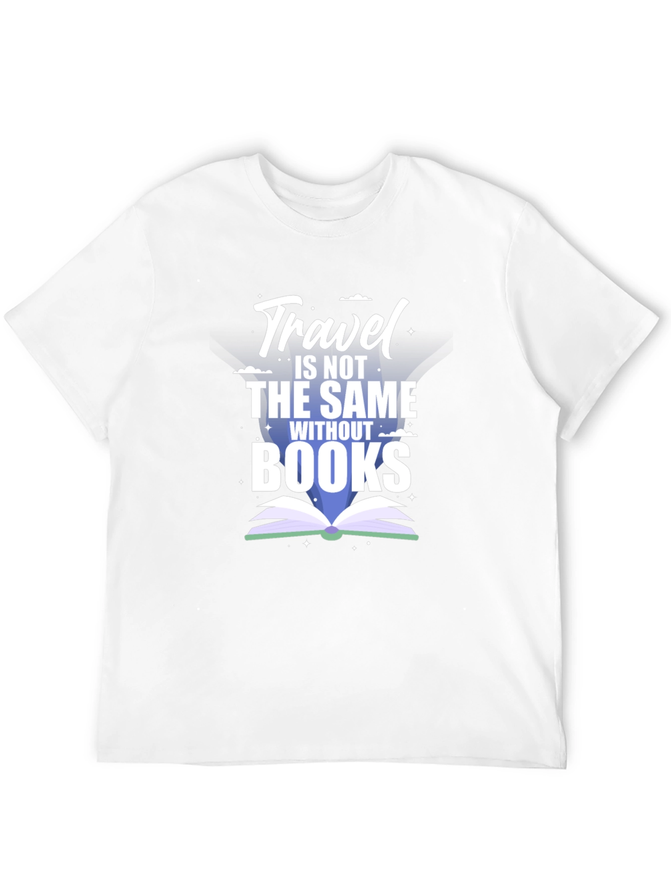 Black Travel Books Graphic Tee - Black Cotton Blend T-Shirt view 12