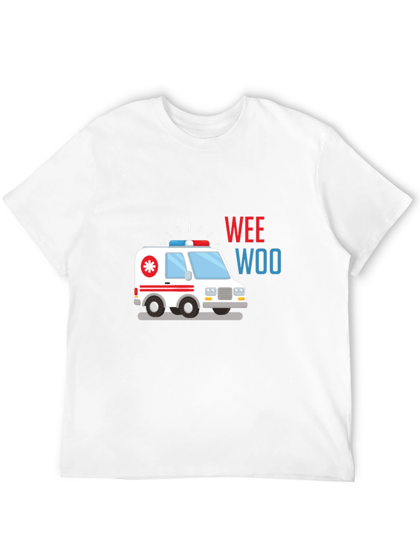 Black Ambulance Wee Woo Graphic T-Shirt - Black view 12