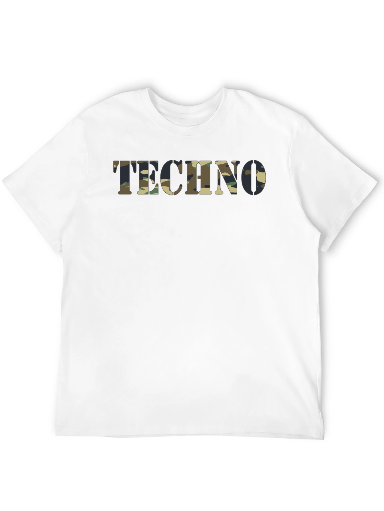 Black Camo Techno T-Shirt - Black Short Sleeve Tee view 12