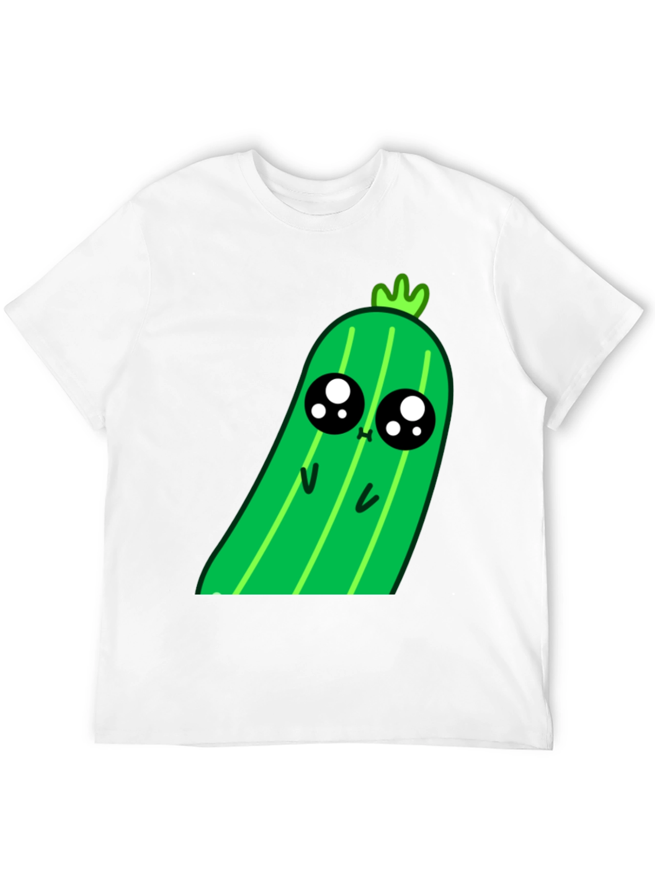 Black Kawaii Pickle Graphic Tee - Cute Food Shirt view 12