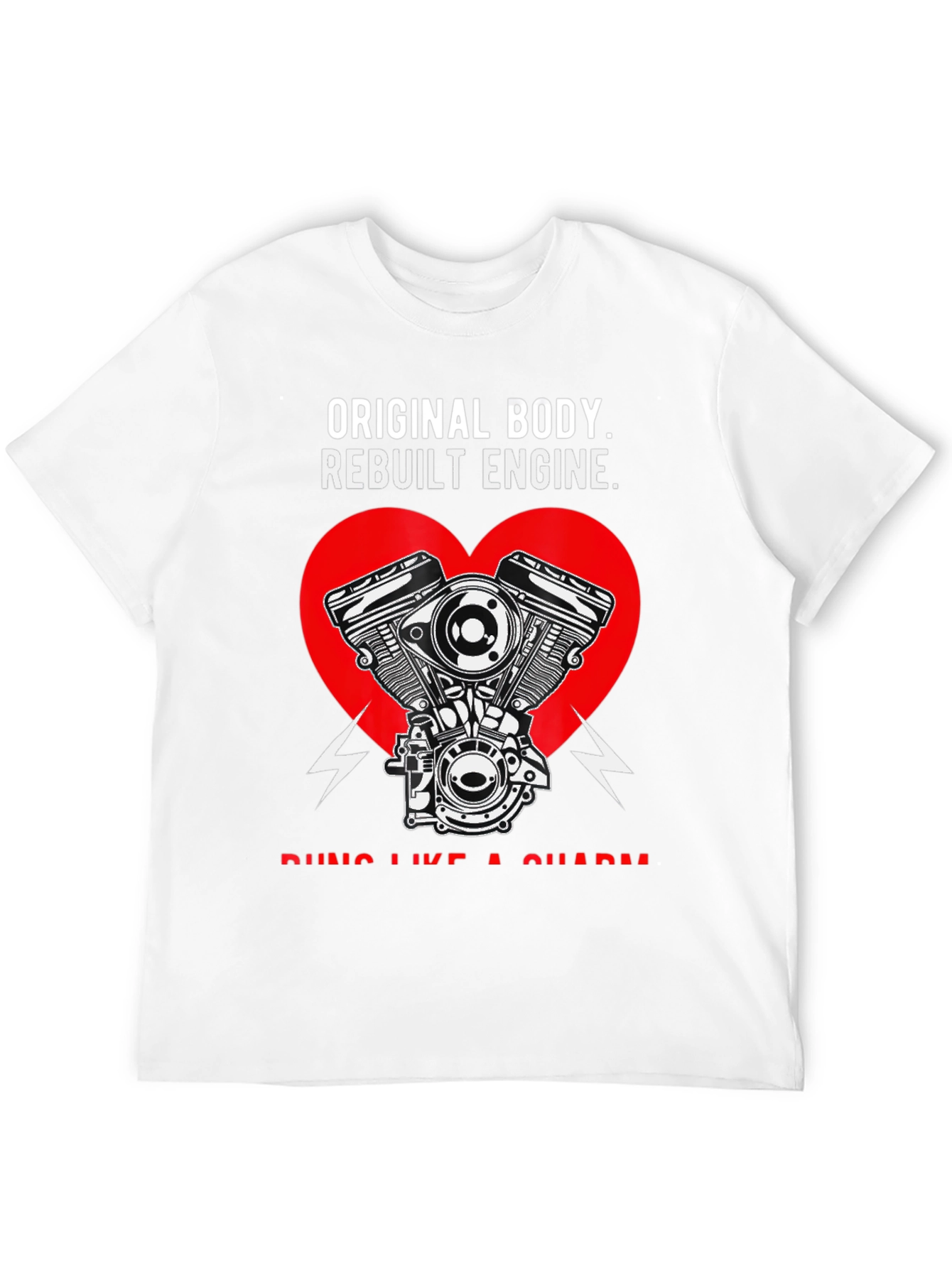 Black Original Body Rebuilt Engine Men's Tee view 12