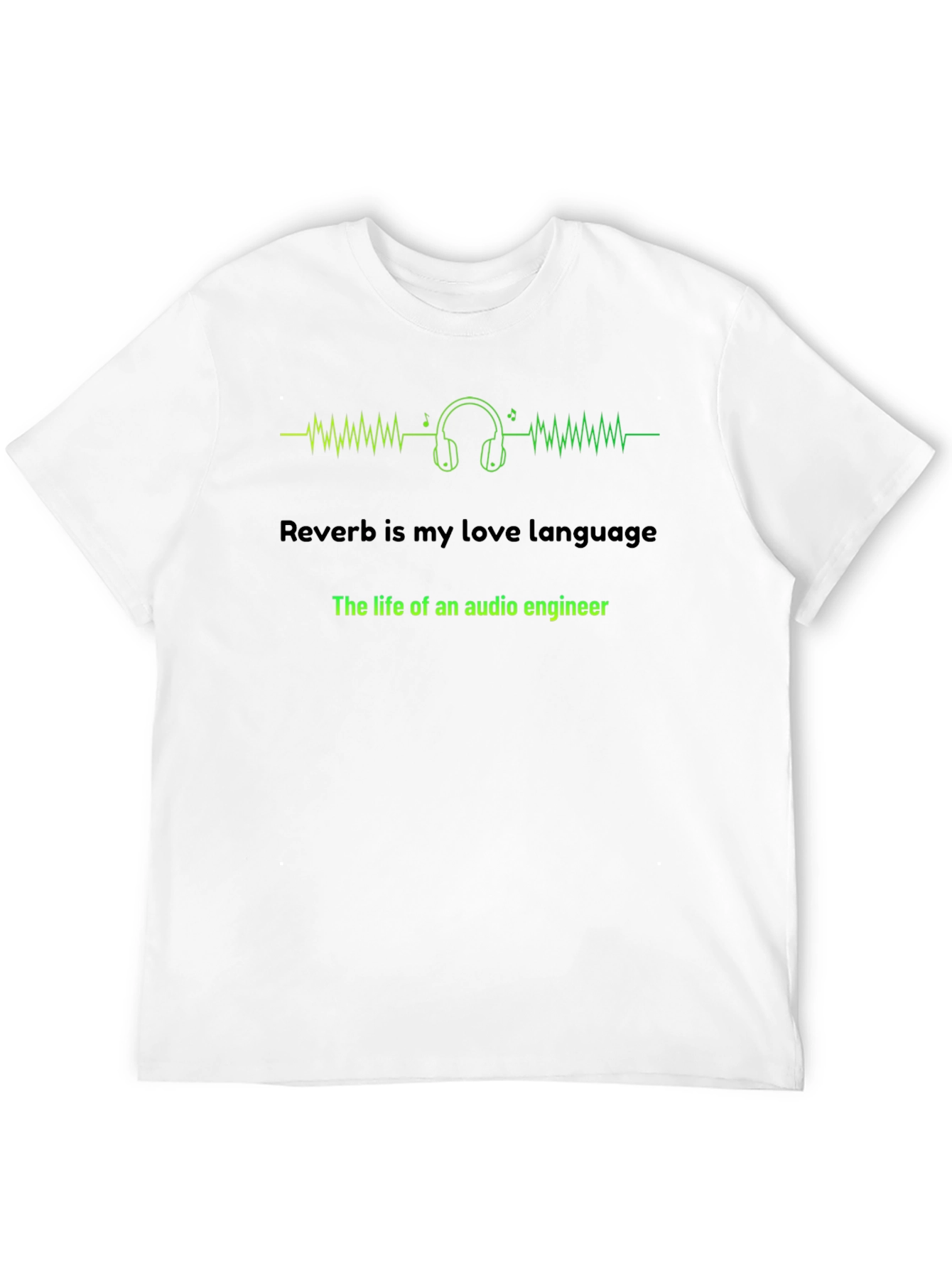 Black Audio Engineer T-Shirt: Reverb is My Love Language view 12