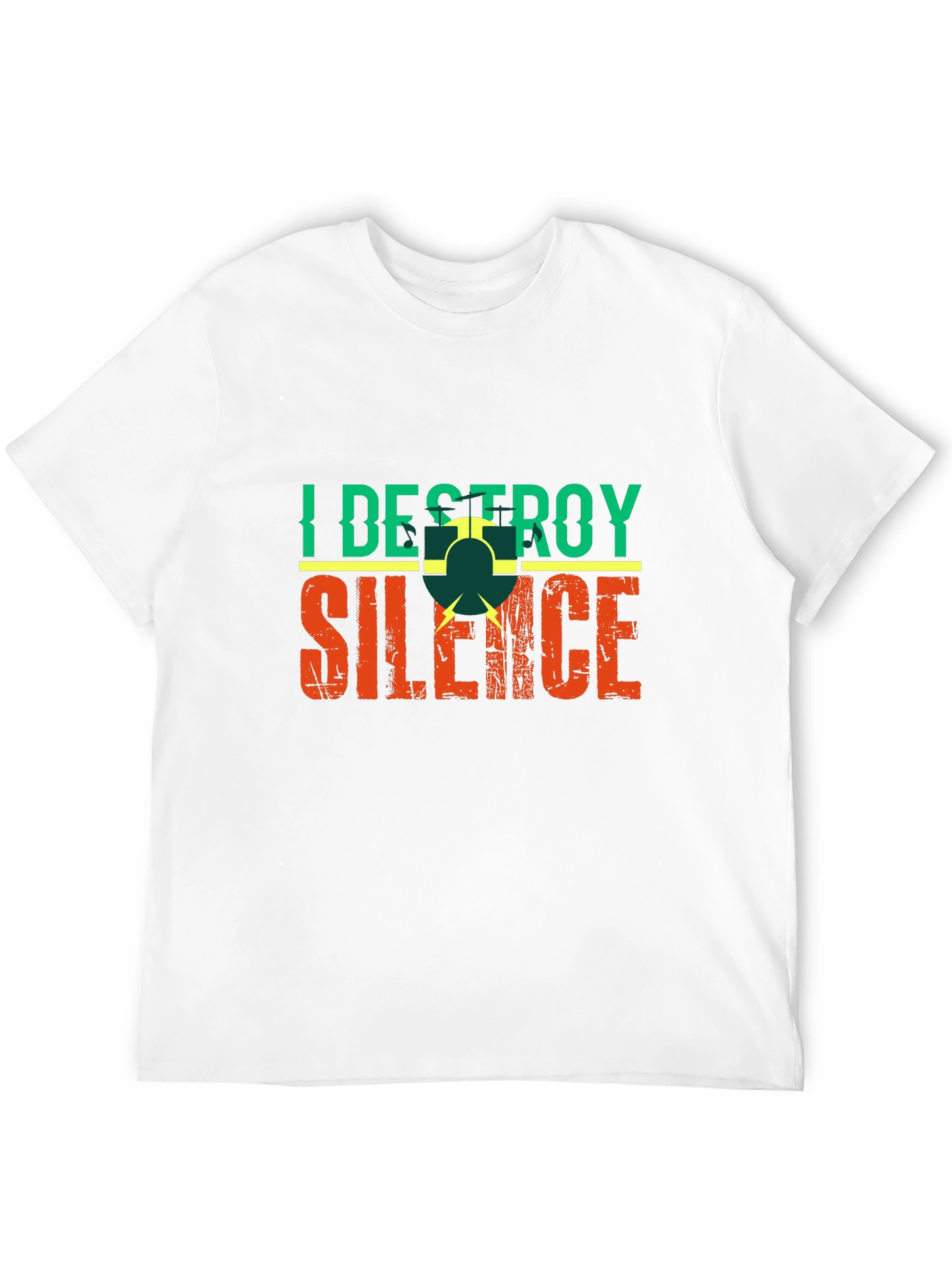 Black I Destroy Silence T-Shirt view 12