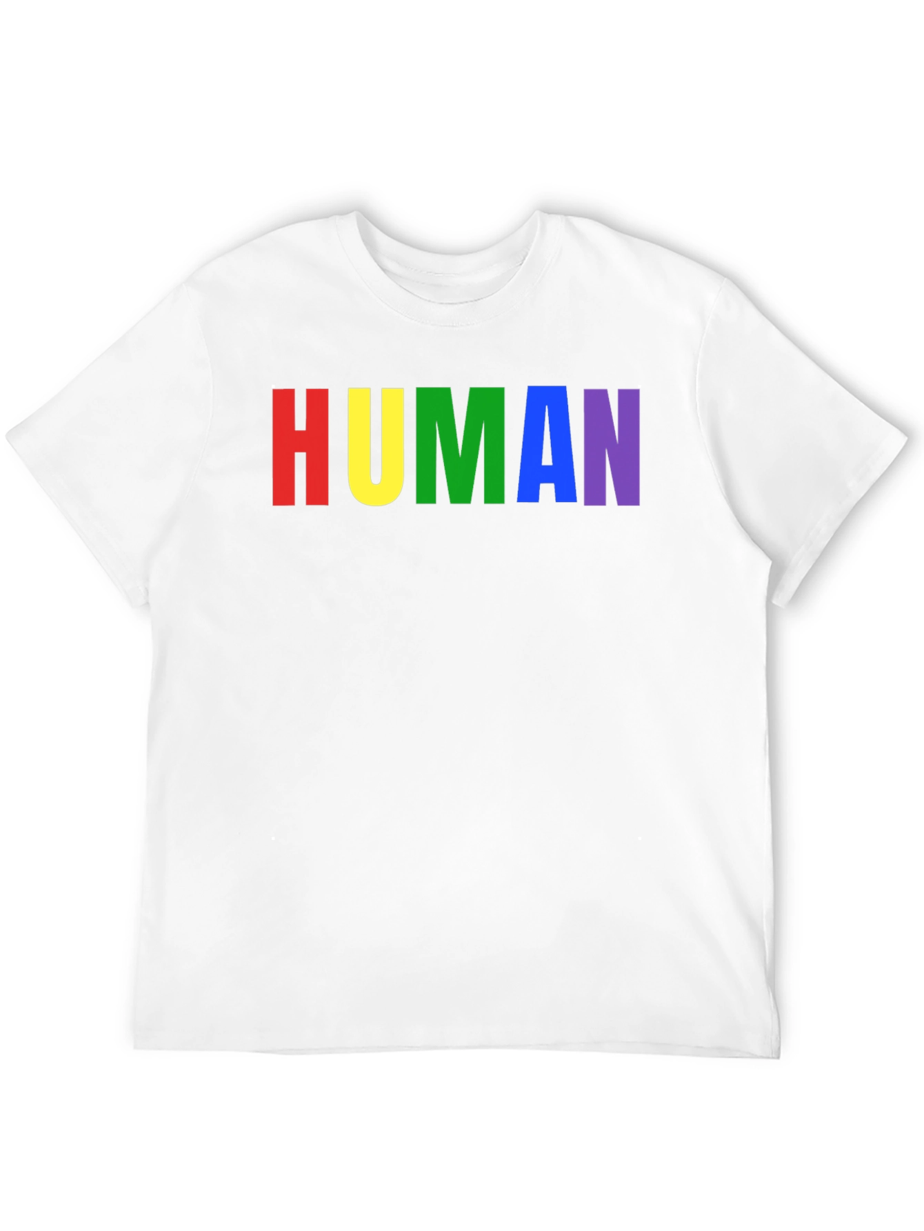 Black HUMAN Rainbow Pride T-Shirt - Black view 12