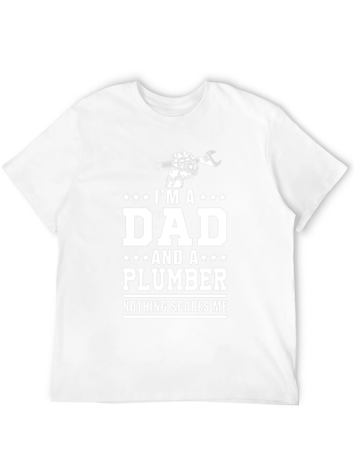 Black Dad Plumber T-Shirt - Nothing Scares Me! view 12