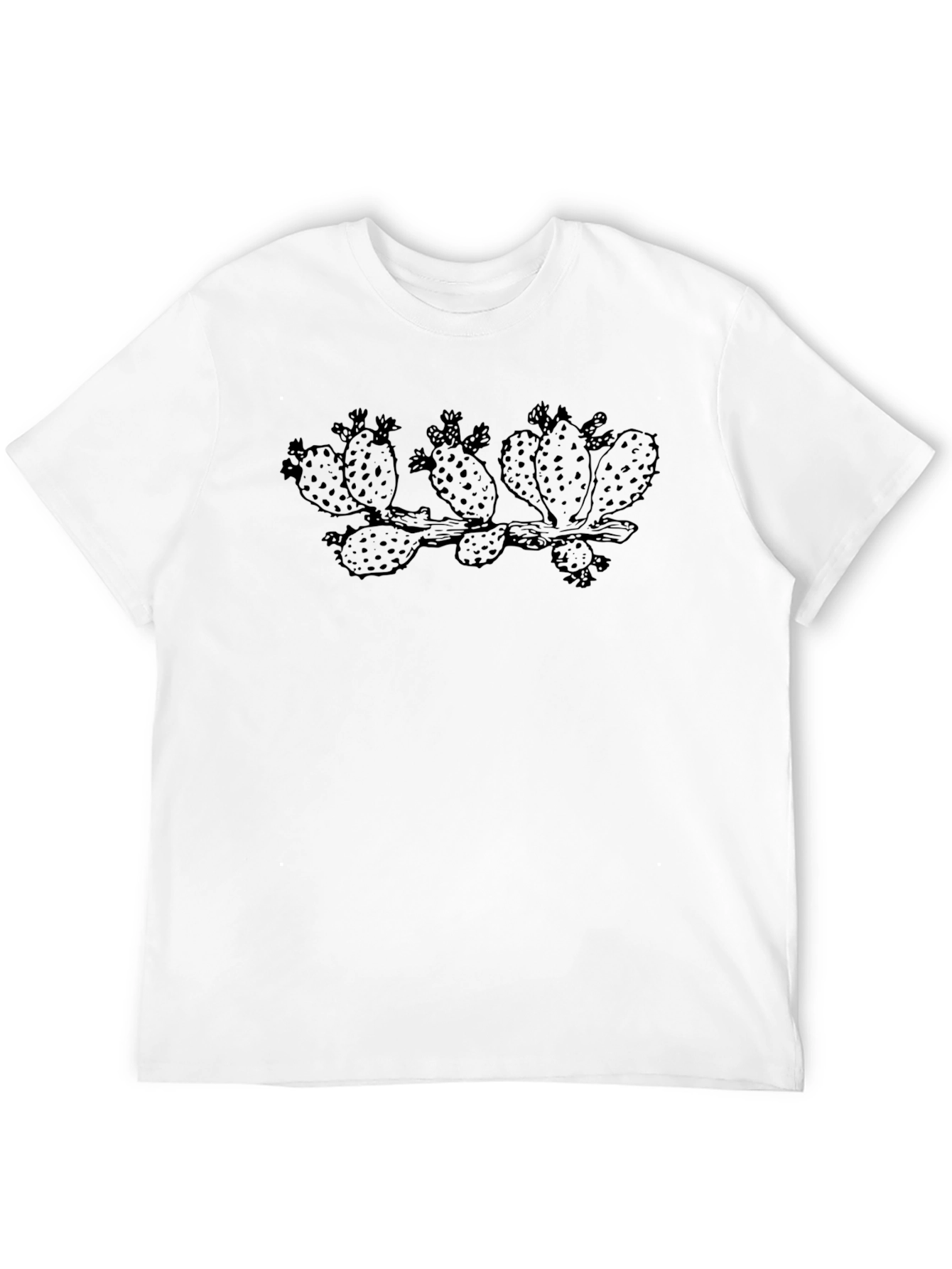 Black Cactus Graphic Print T-Shirt - Black view 12