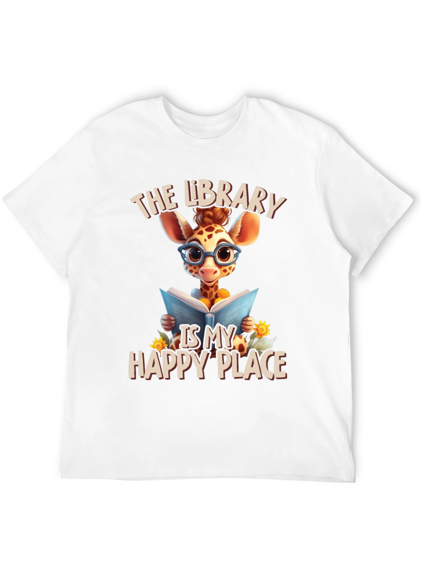 Black Library Giraffe T-Shirt - Book Lover Tee view 12