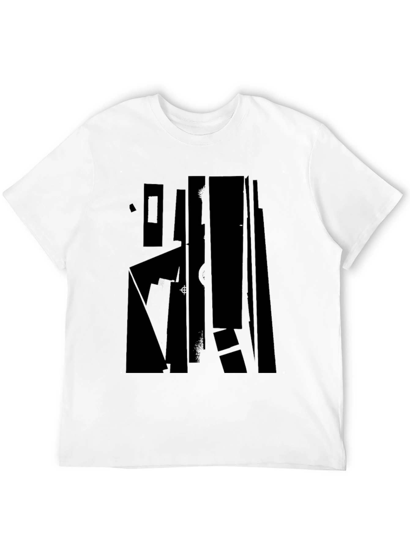 Black Abstract Graphic Black T-Shirt - Modern Minimalist Design view 12