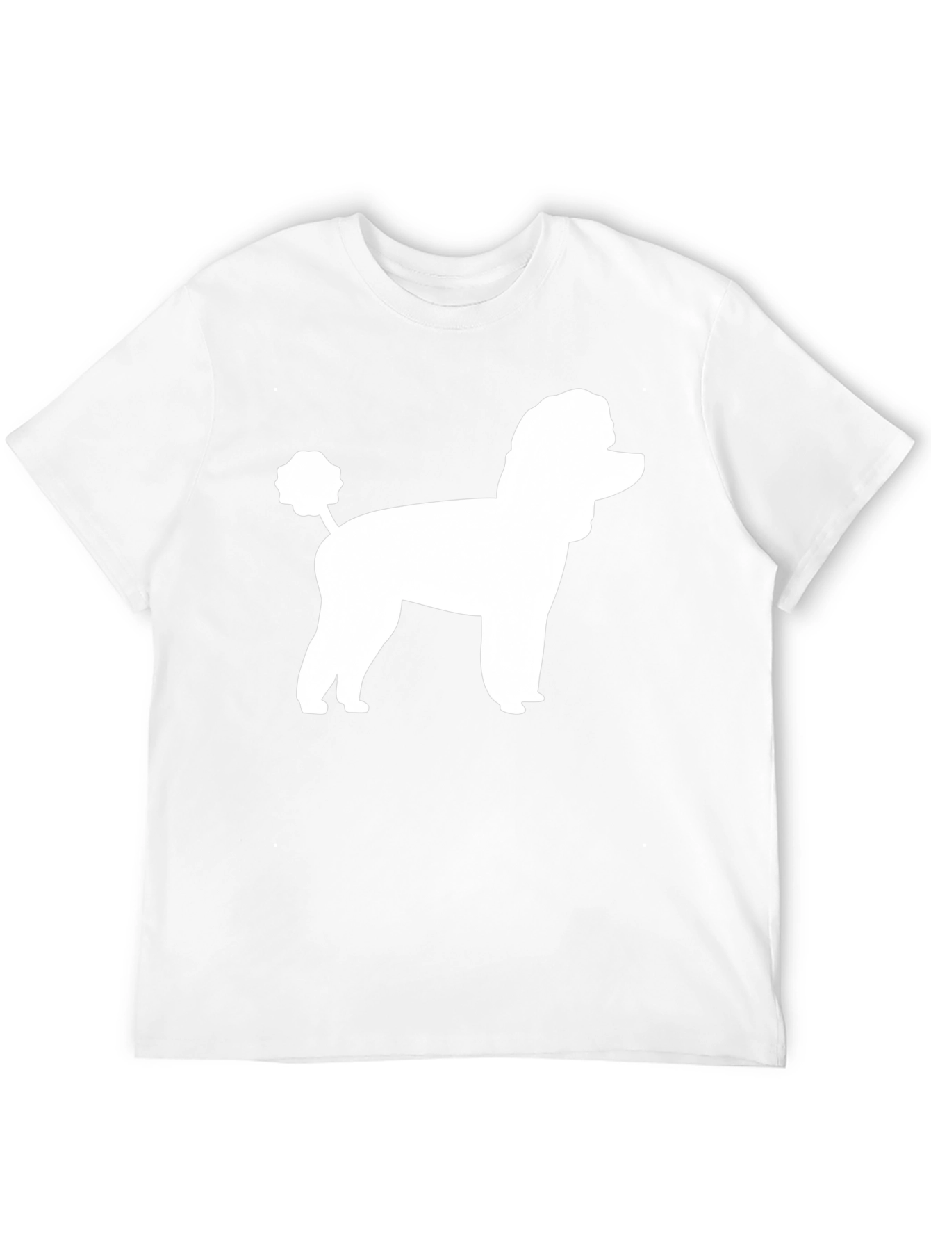 Black Poodle Silhouette Black T-Shirt view 12