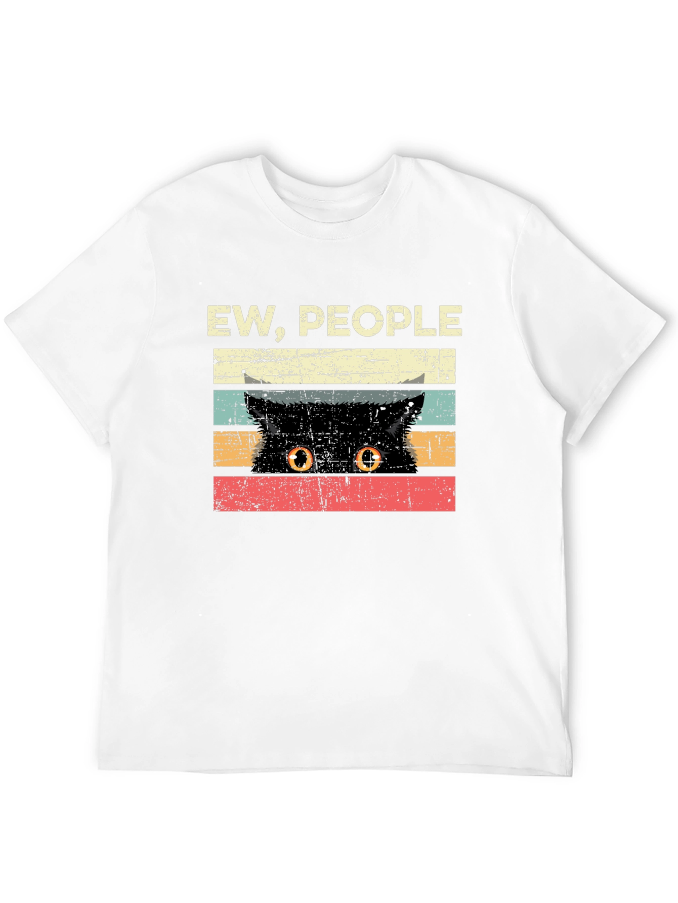 Black Ew People Cat Graphic Tee - Novelty T-Shirt view 12