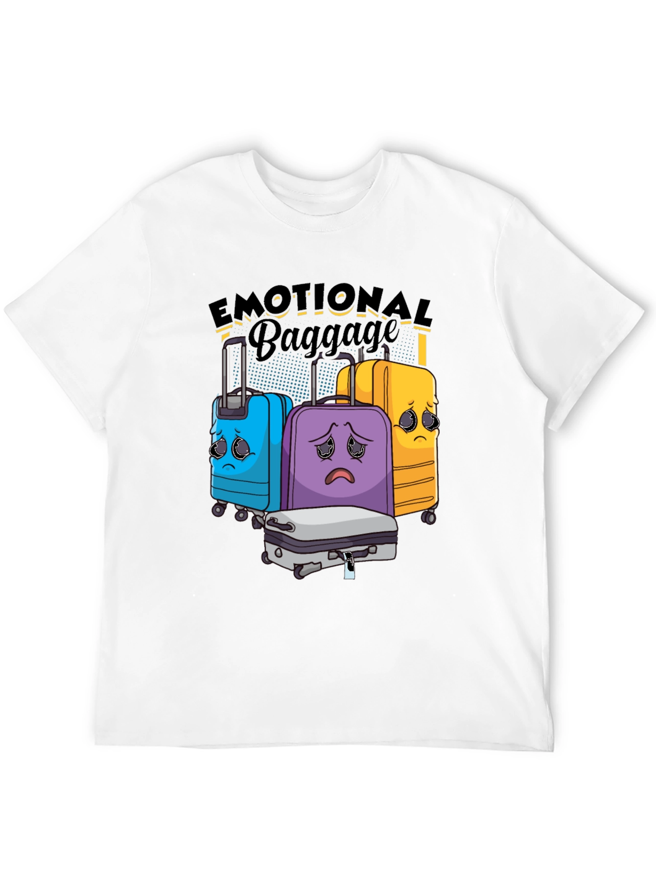 Black Emotional Baggage Graphic T-Shirt view 12