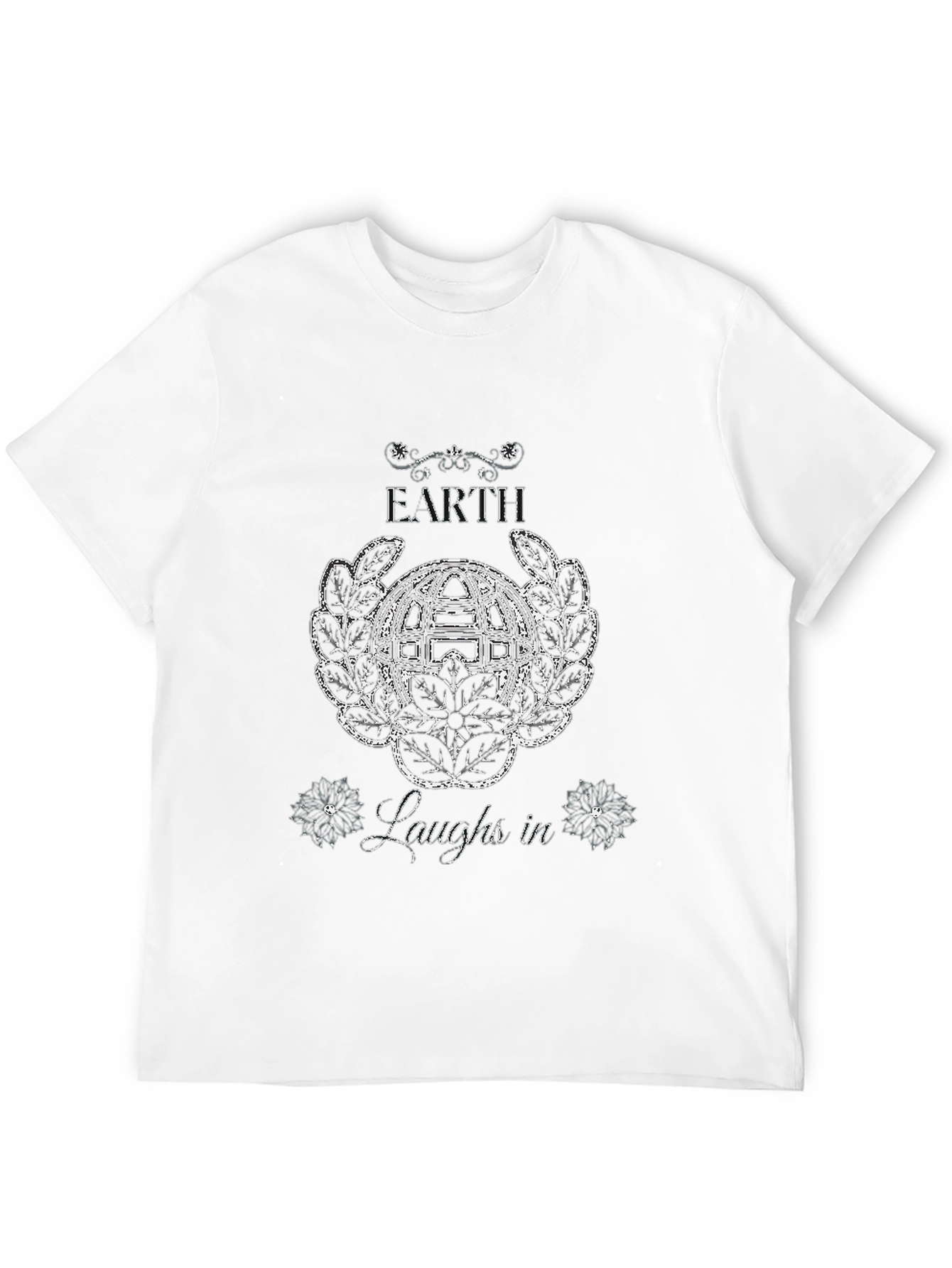 Black Earth Laughs In T-Shirt - Unique Graphic Tee view 12
