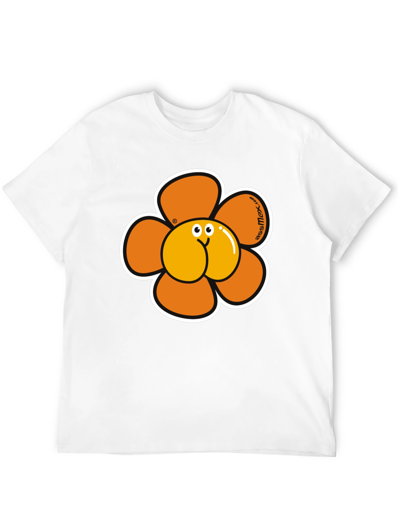 Black Novelty Ass Flower Graphic Tee - Black T-Shirt view 12