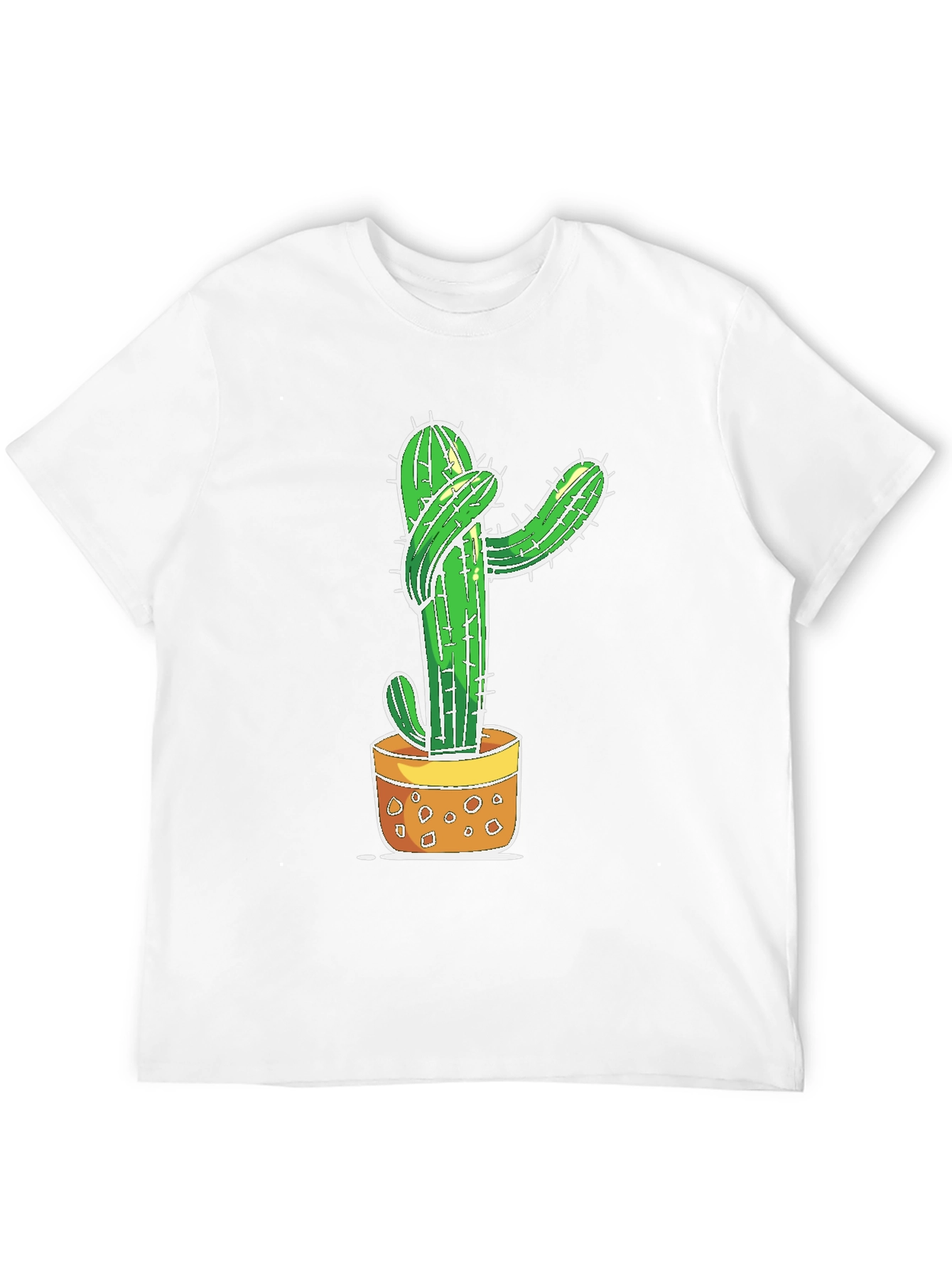Black Cactus Hug Graphic T-Shirt - Unisex view 12